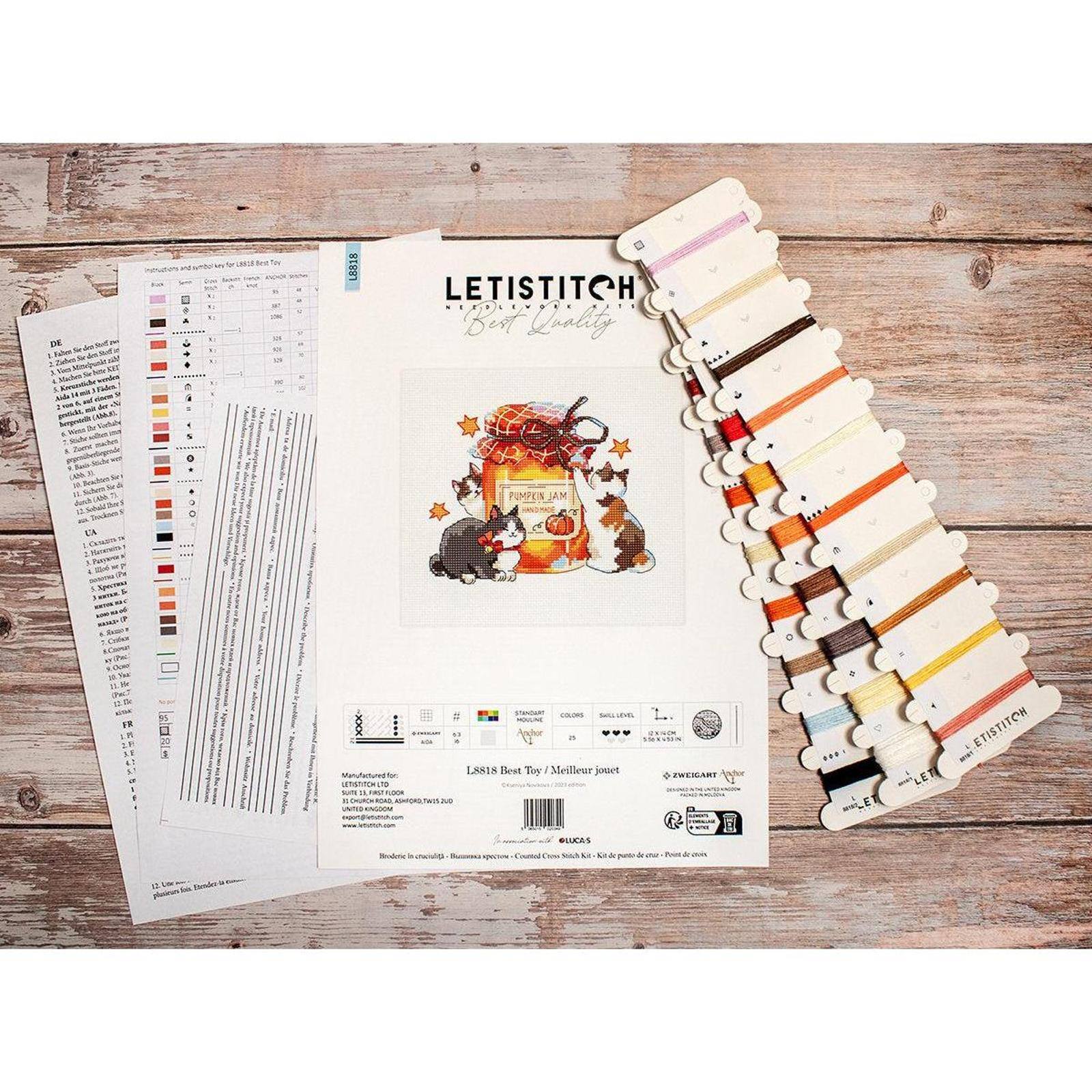 LetiStitch Best Toy Counted Cross Stitch Kit