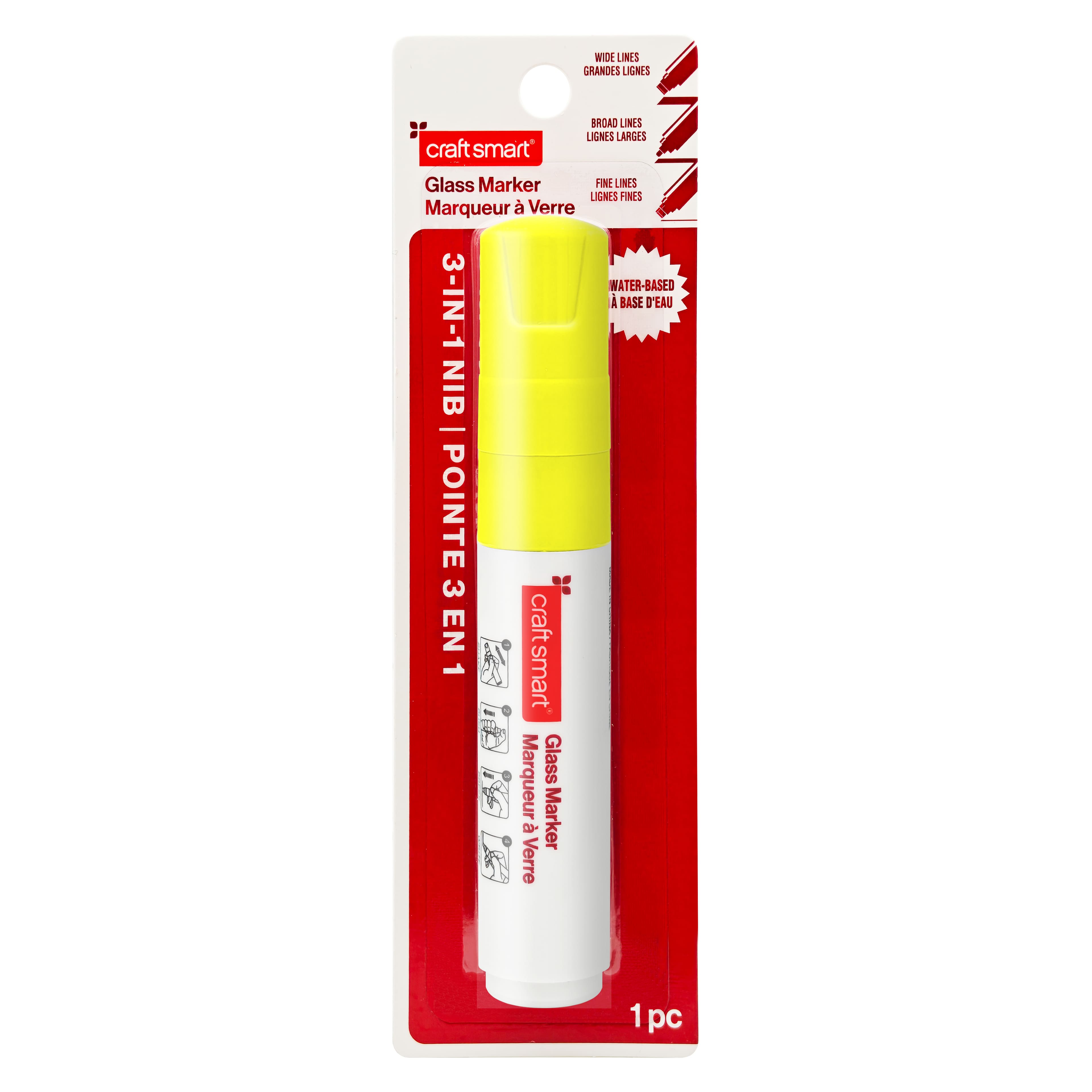 Marqueur pour verre à pointe 3 en 1 de Craft Smart