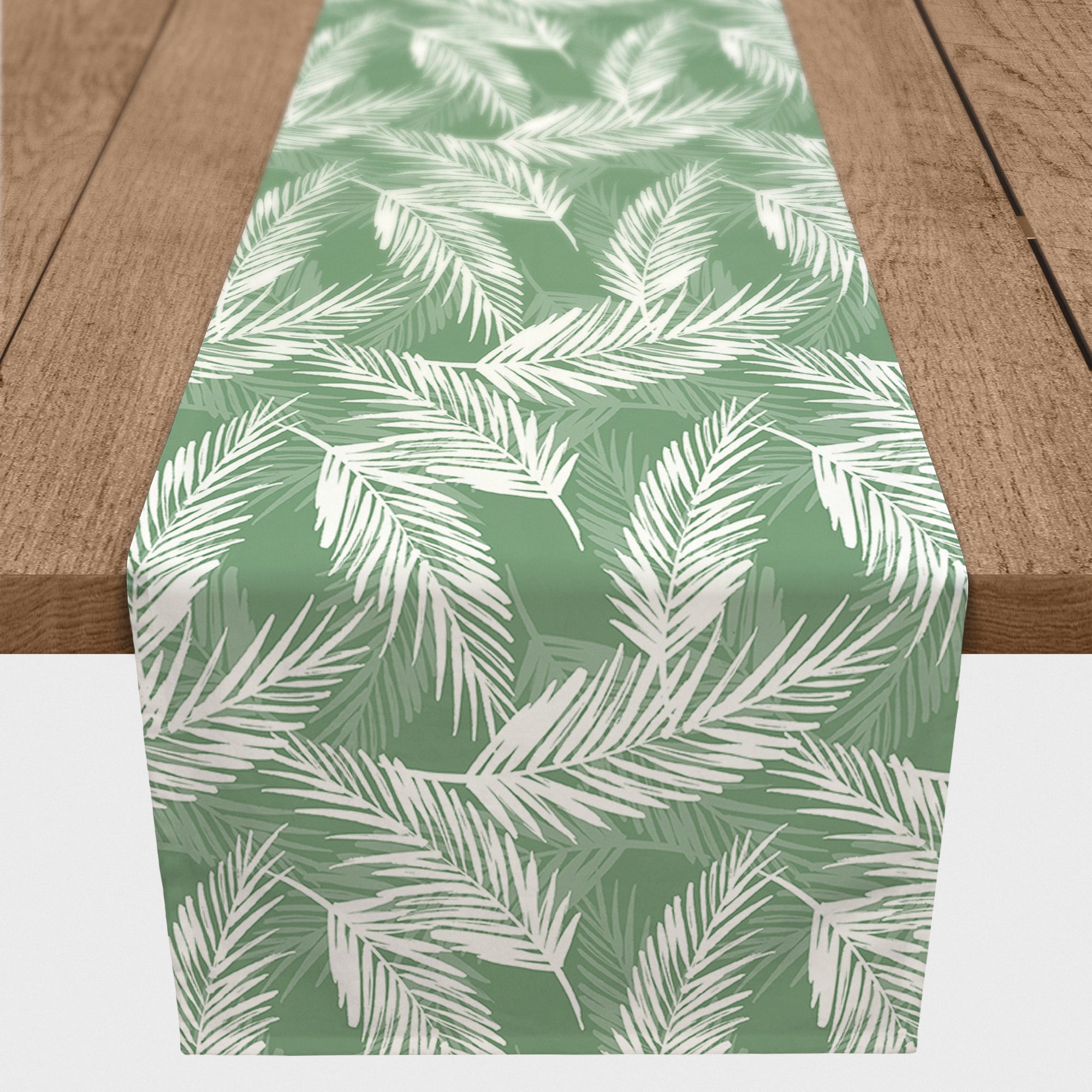 Palms on Green Outdoor Table Runner