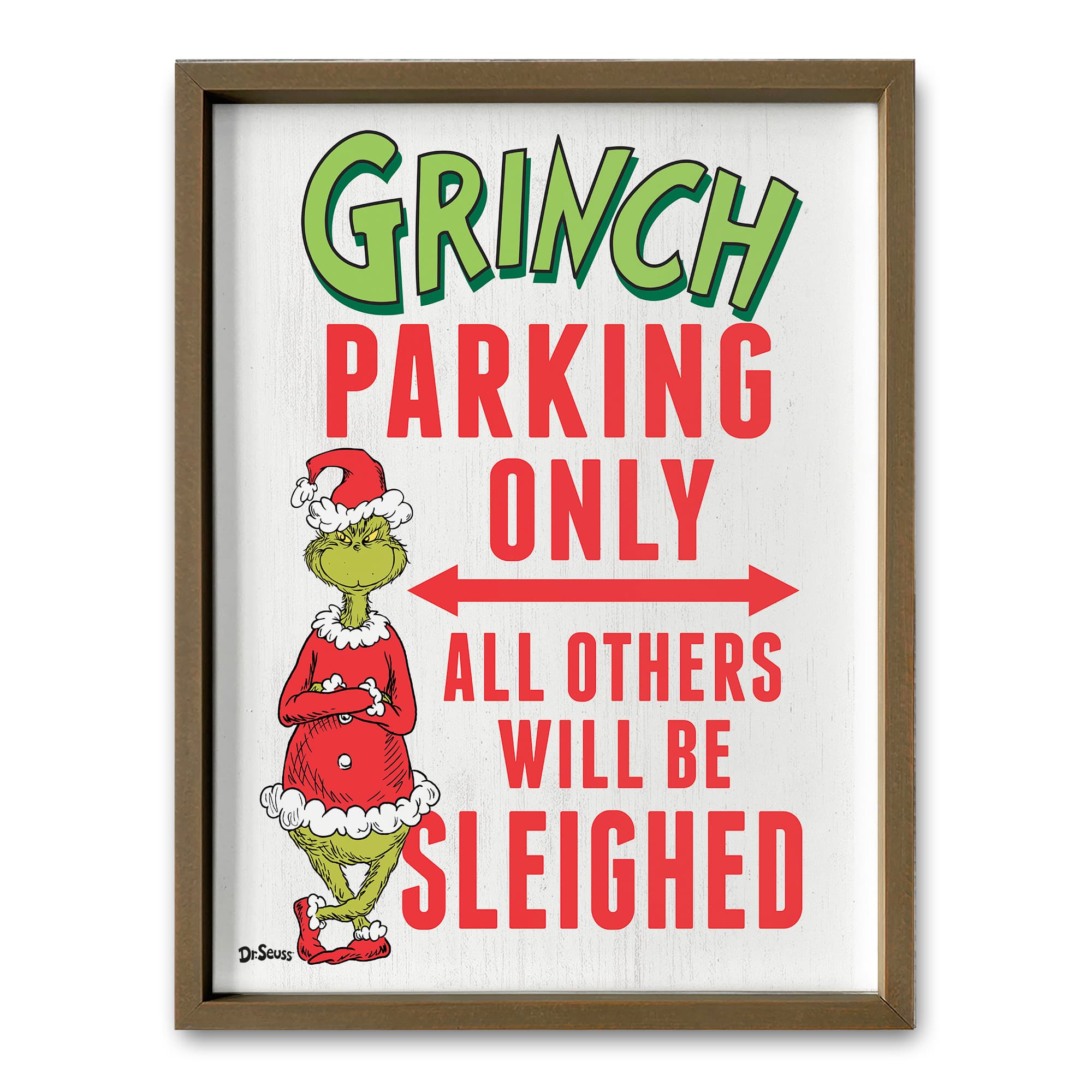 24" The Grinch Parking Only Framed Print