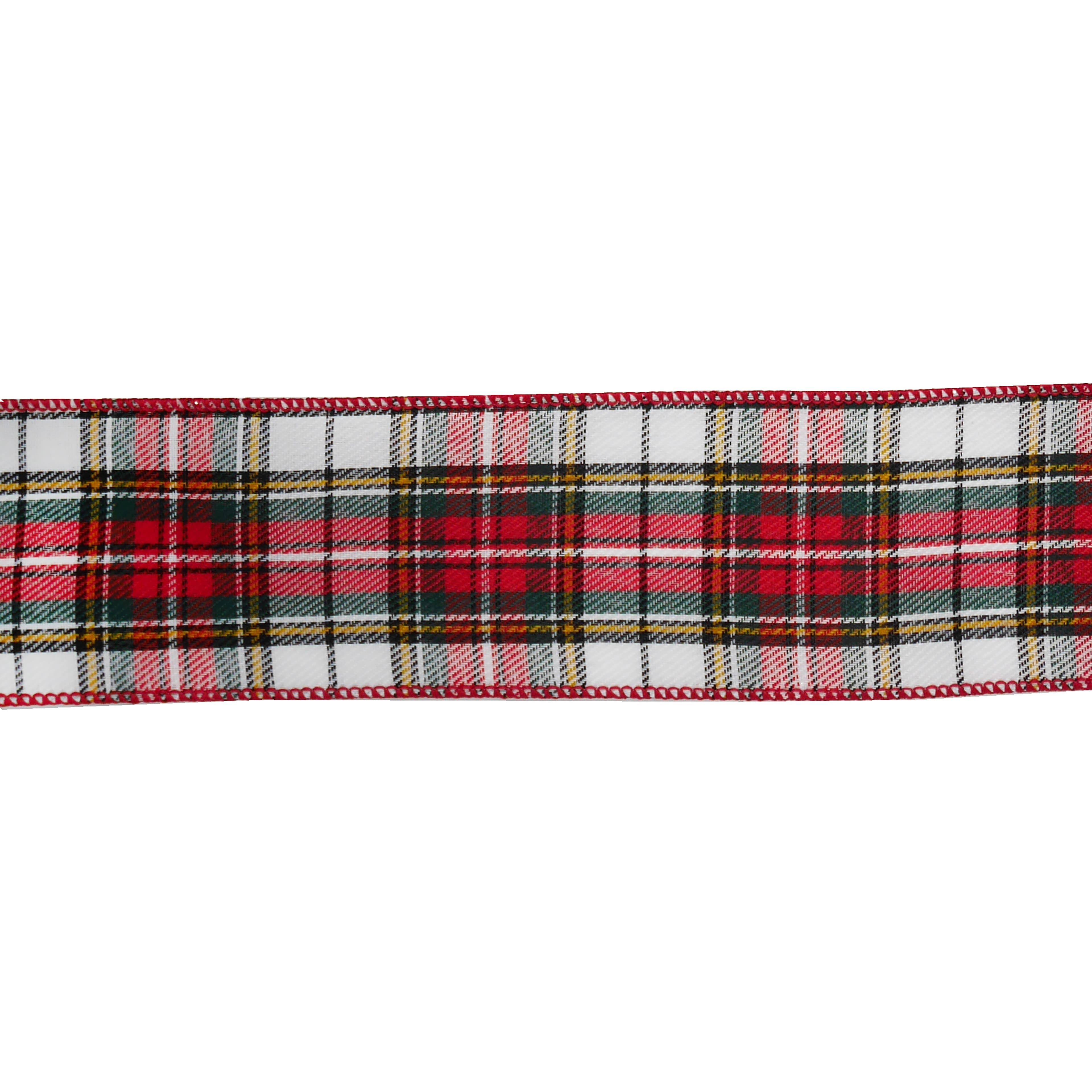 2.5&#x22; x 20ft. Red Plaid Wired Ribbon by Celebrate It&#xAE;