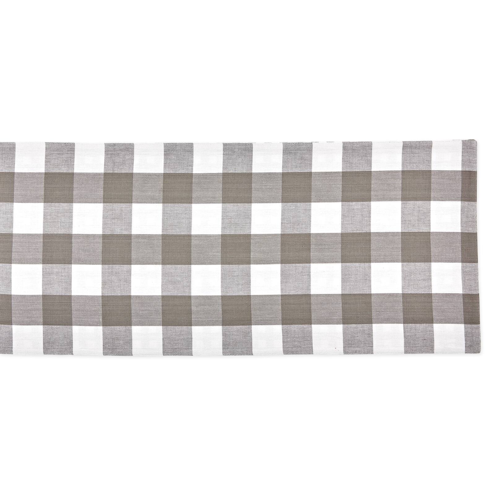 DII&#xAE; 108&#x22; Reversible Gingham &#x26; Buffalo Check Table Runner