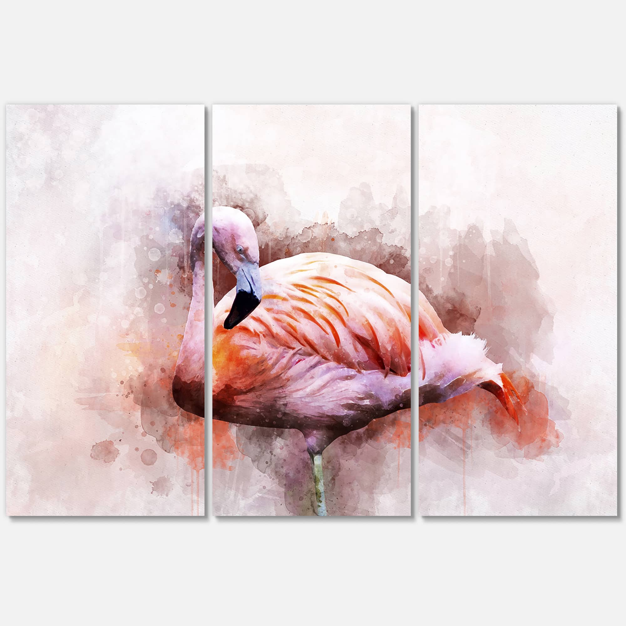 Designart - Portrait of Pink Flamingo III