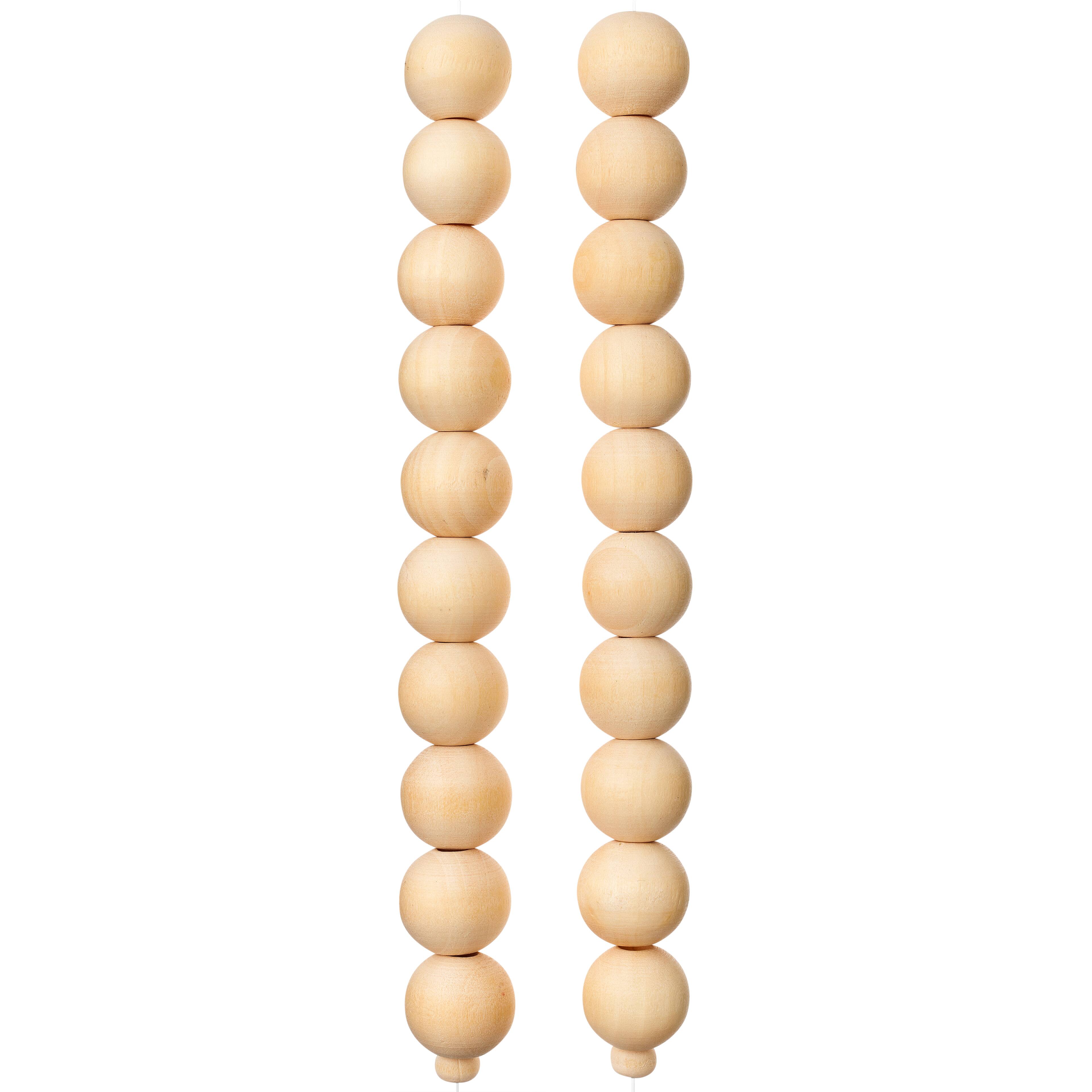 12 Pack: Natural Wooden Round Beads, 15mm by Bead Landing™