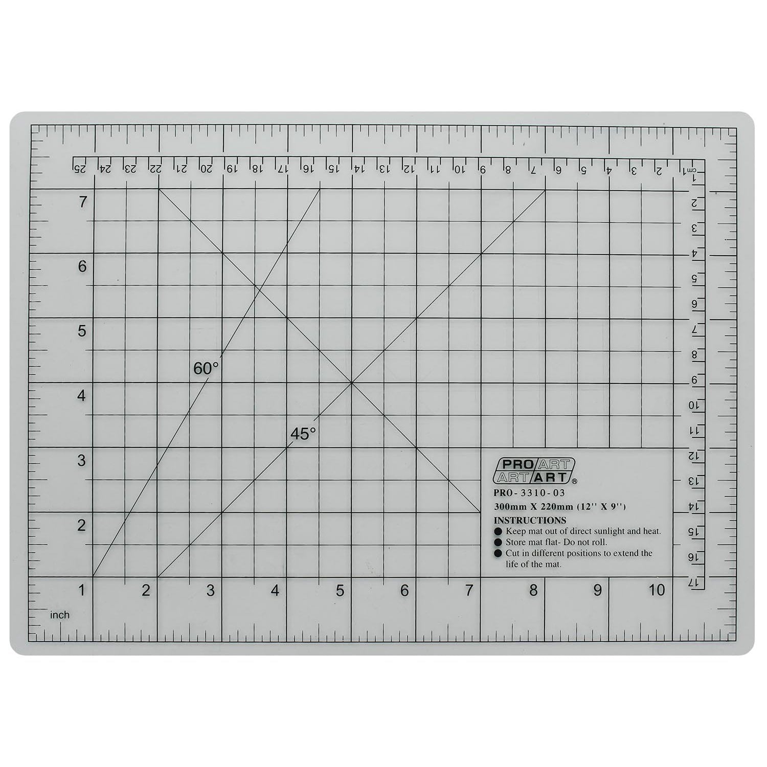 Pro Art White Cutting Mat, 8.5 x 11.5 - D616205S - Crafting Adhesives and Magnets Purchase Pro Art White Cutting Mat, 8.5 x 11.5 at  sku D616205S