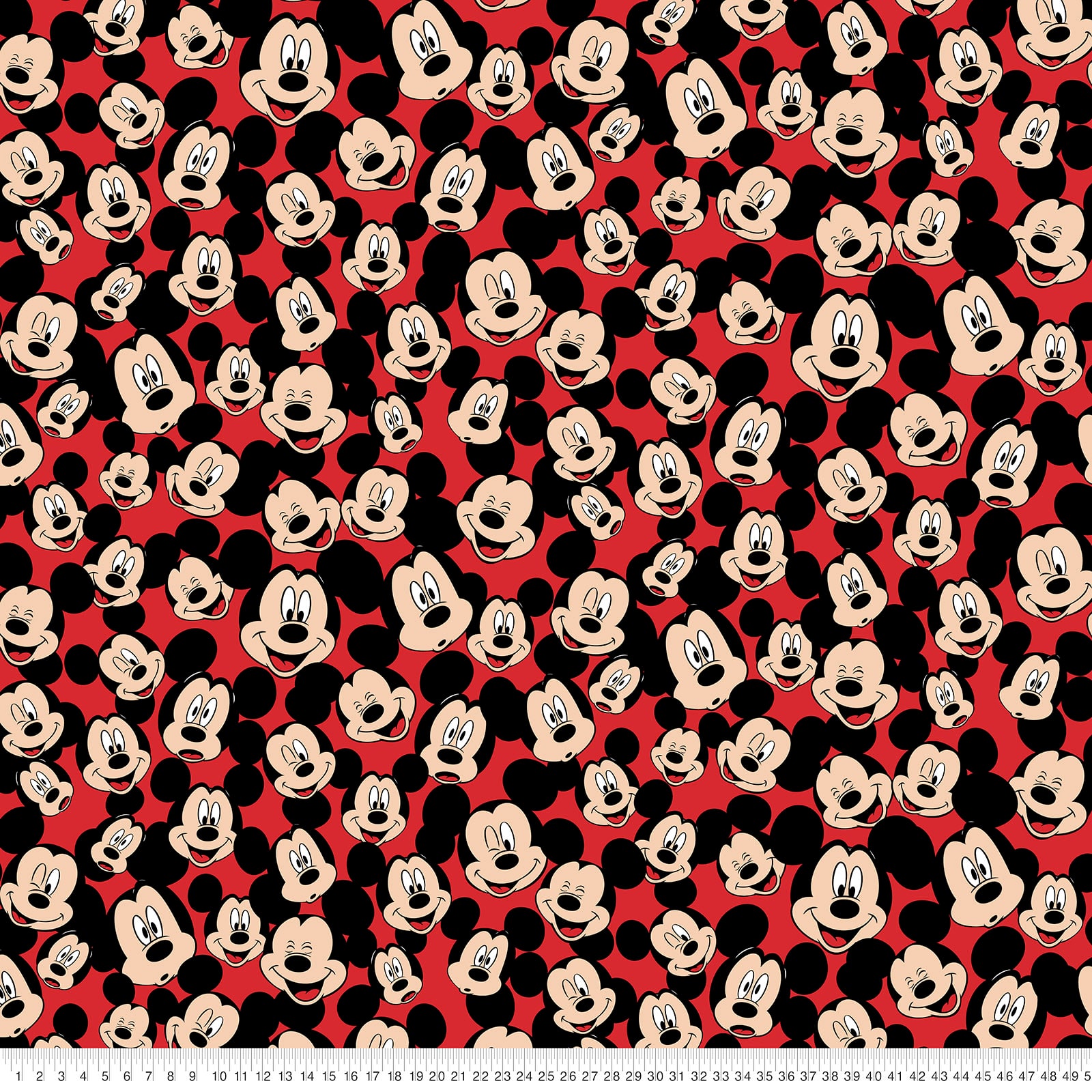 Springs Creative Disney® Mickey Mouse Heads on Red Fleece
