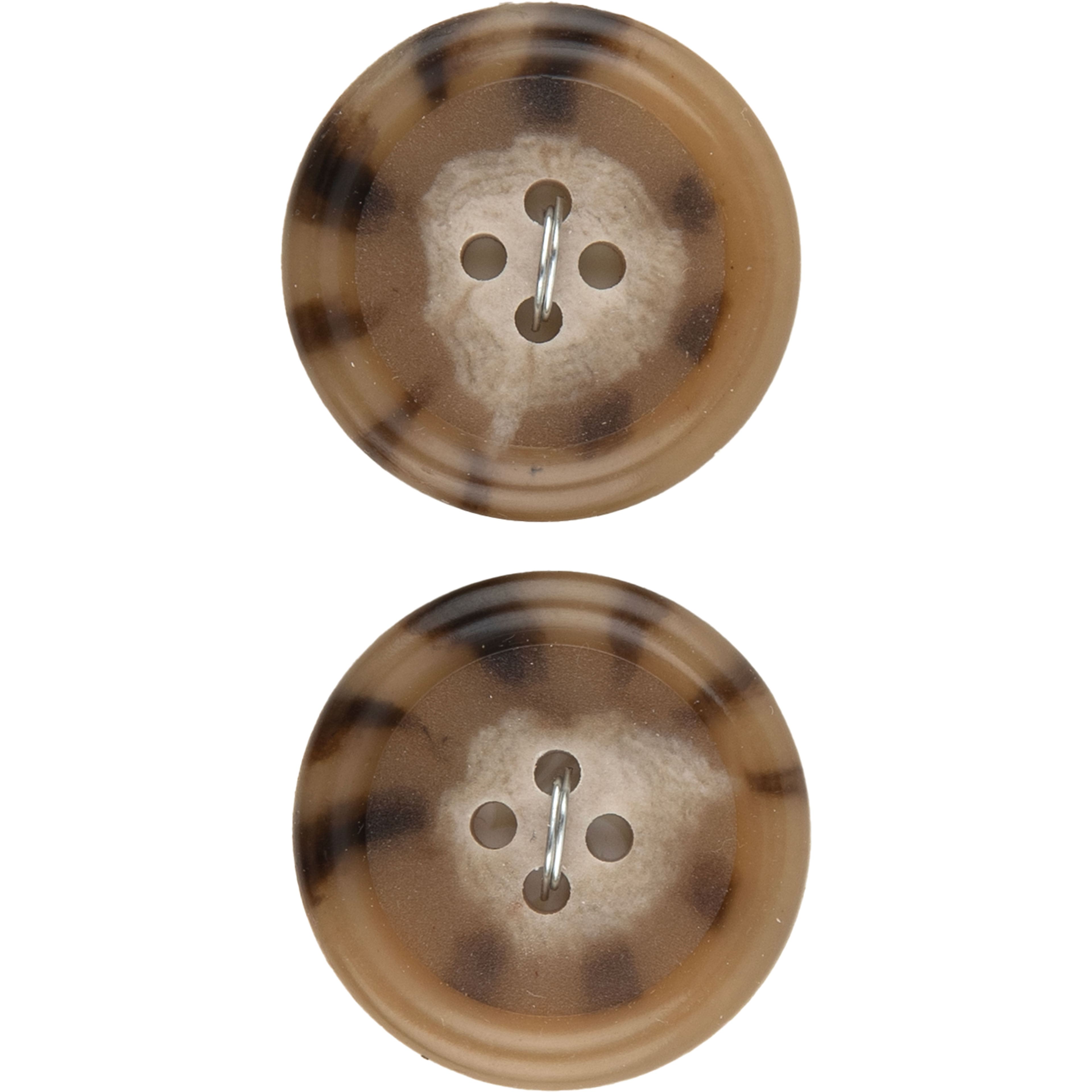 LaMode&#xAE; 1&#x22; Beige &#x26; Stripe 4-Hole Buttons, 2ct.