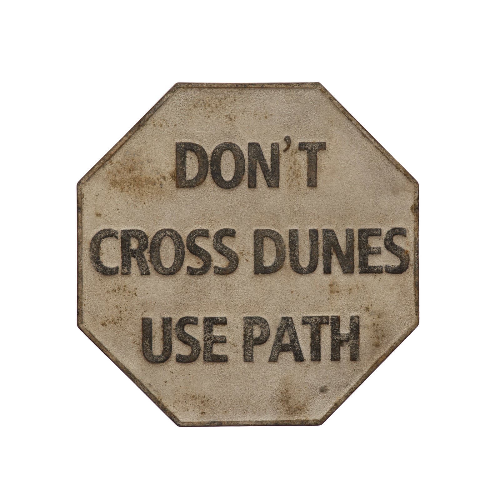Hello Honey® Don't Cross Dunes Use Path Embossed Metal Vintage Reproduction Wall Décor