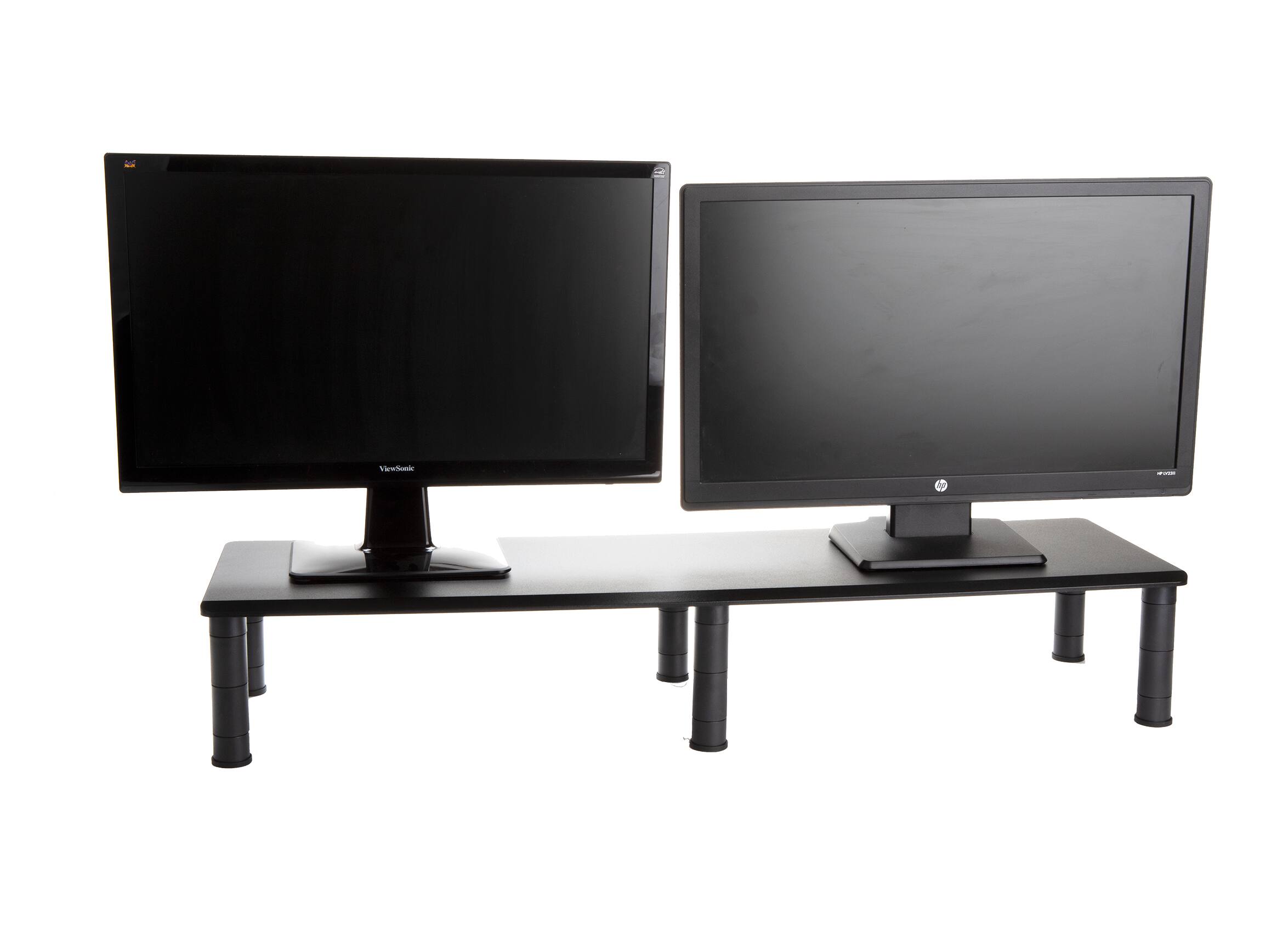 Mind Reader Black Large Dual Monitor Stand