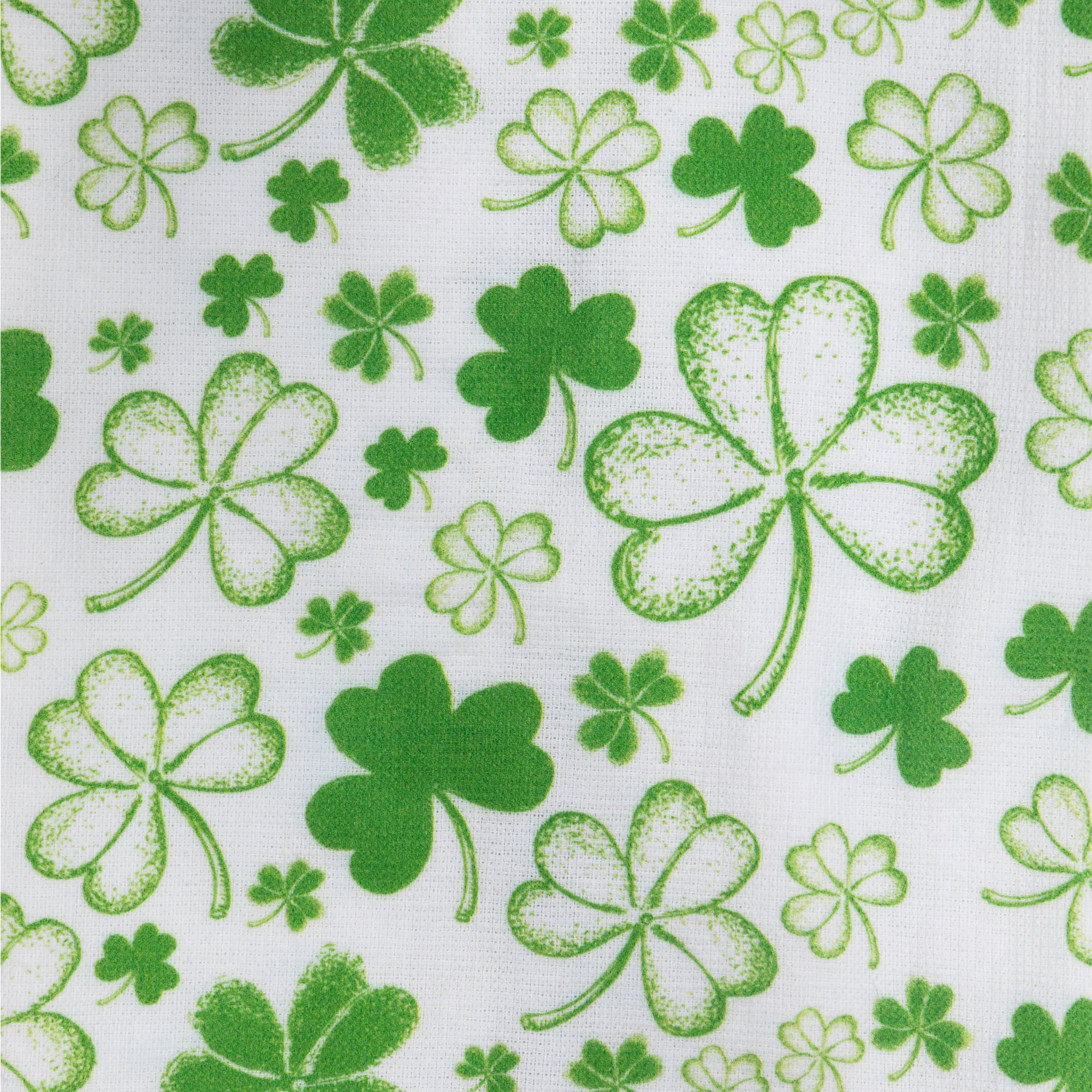 Shamrocks &#x26; Plaid Kitchen Tea Towels Set