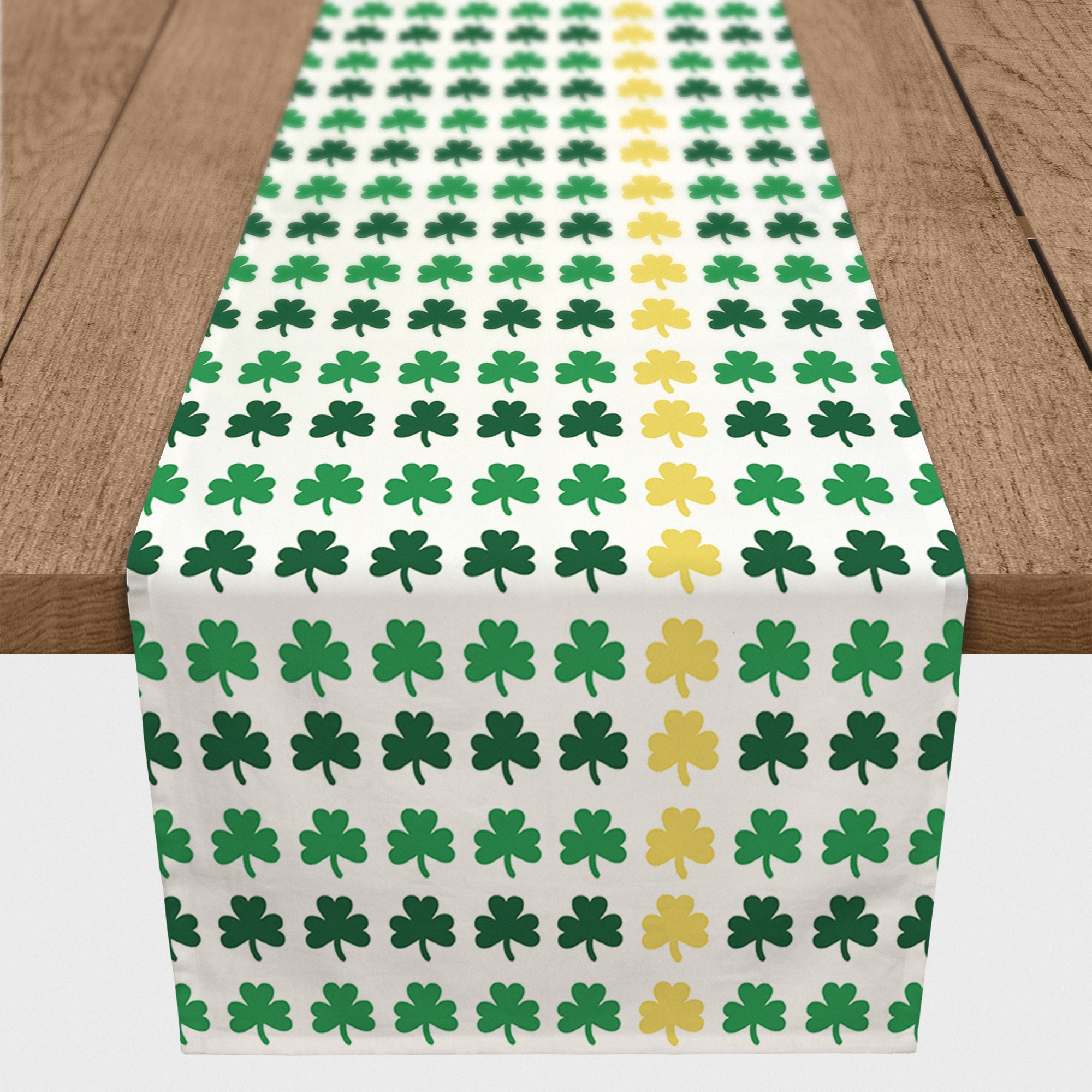 Shamrock Gold 2 16&#x22; x 90&#x22; Poly Twill Table Runner