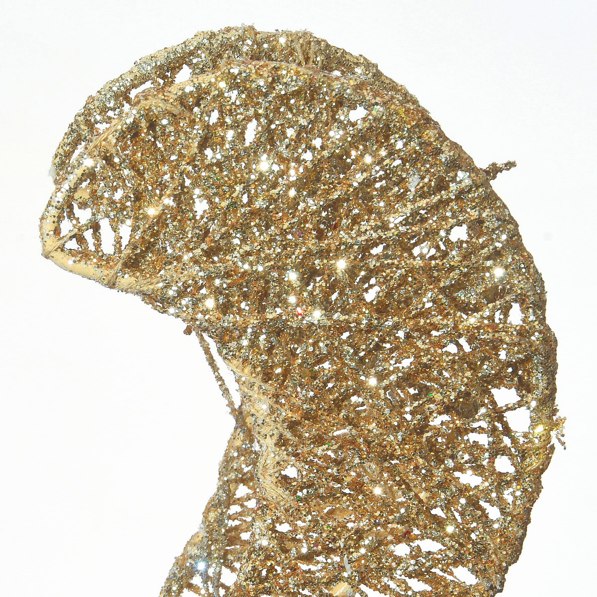 48" White Sisal Reindeer Pulling Sleigh with 140 Cool White LED Lights