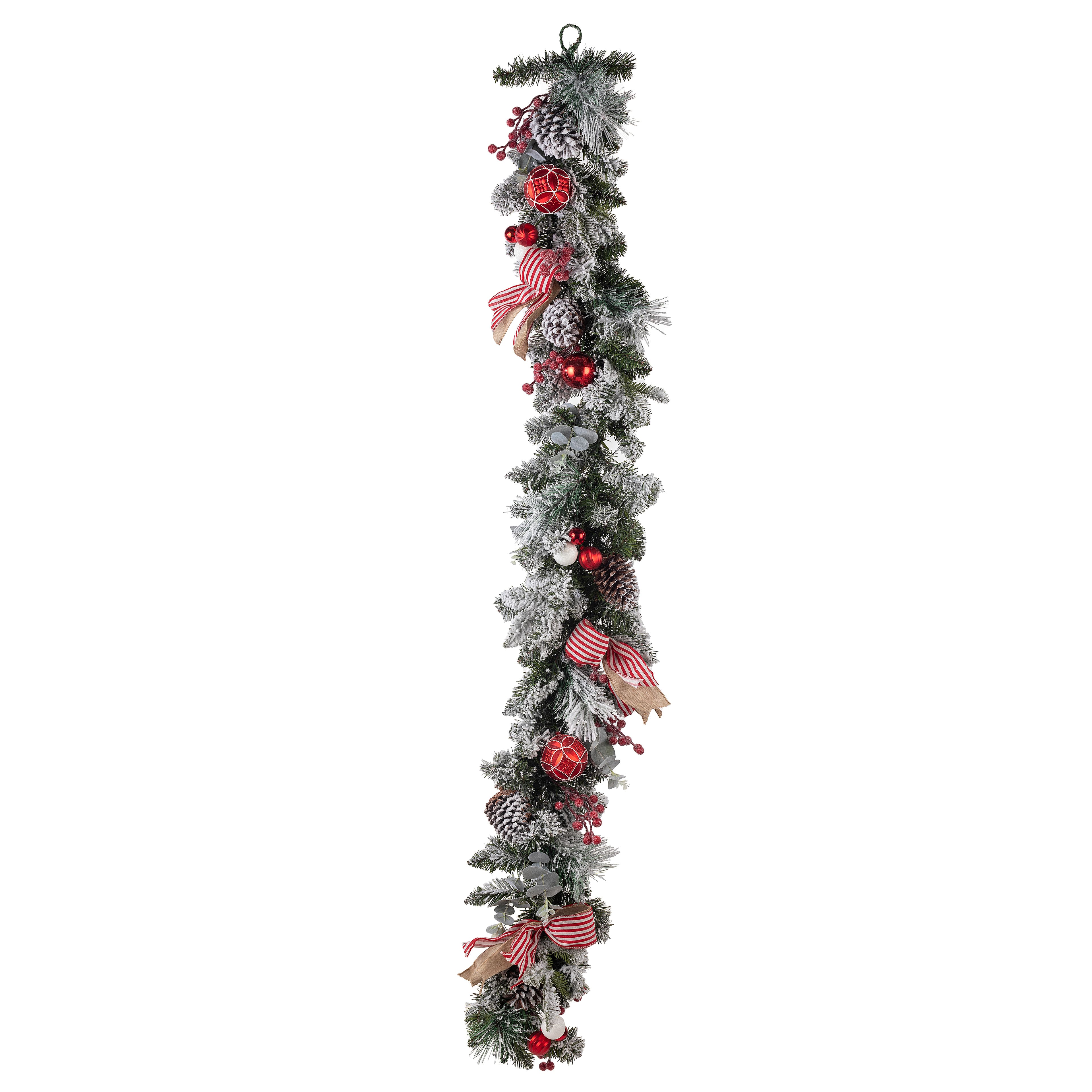 6ft. Snowy Pine &#x26; Red Berry Garland by Ashland&#xAE;