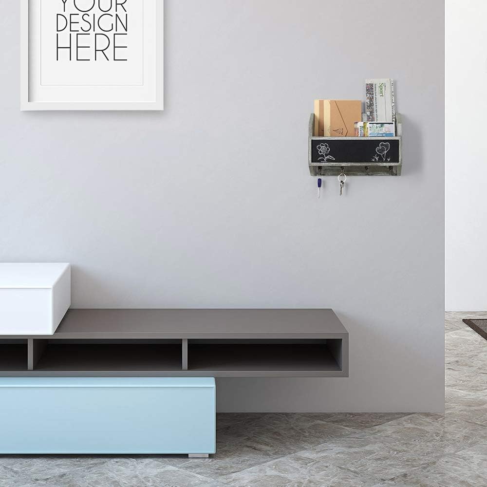 NEX™ Wall Mount Mail & Key Holder Organizer with Chalkboard Surface