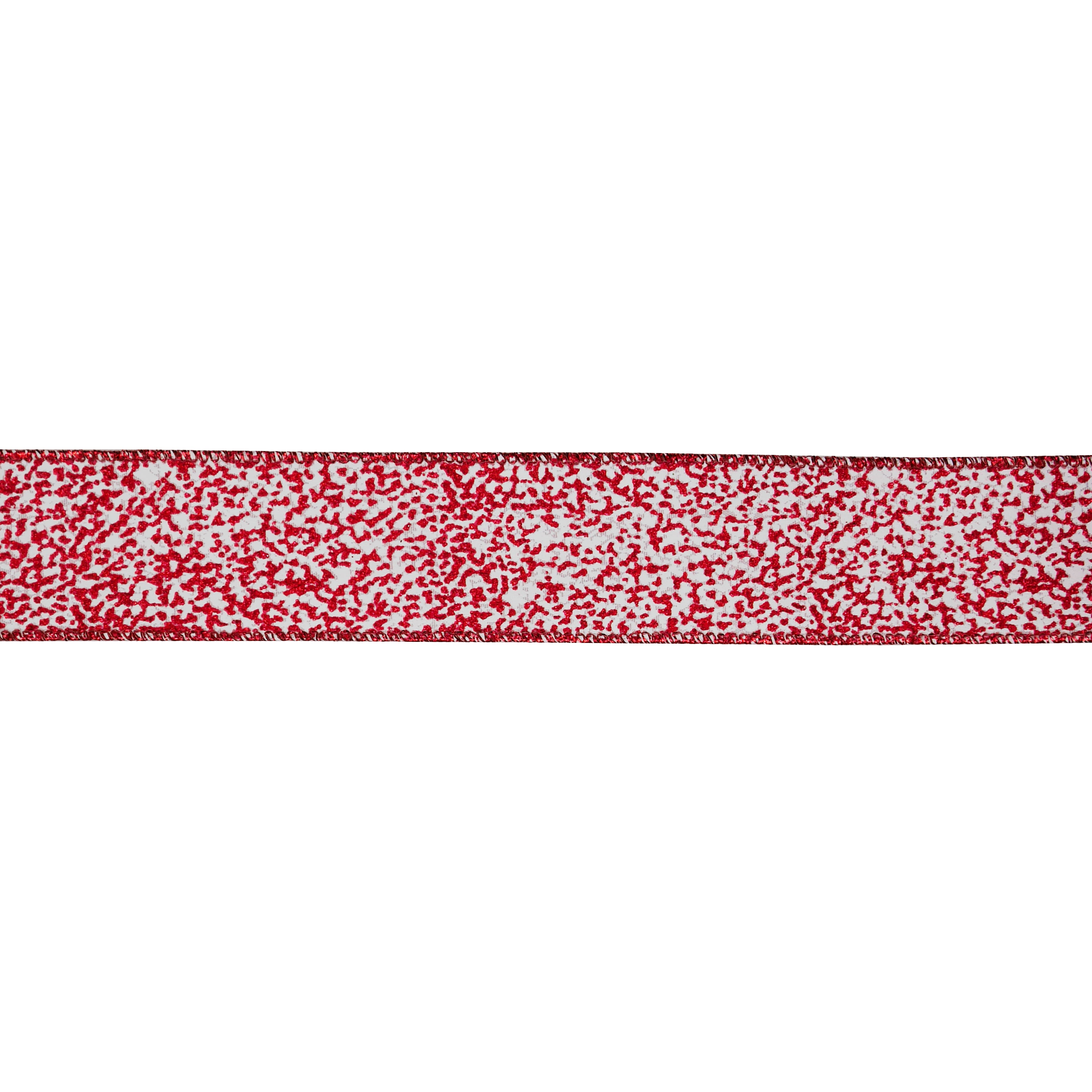 1.5&#x22; x 30ft. Red &#x26; White Sugar Wired Ribbon by Celebrate It&#xAE;