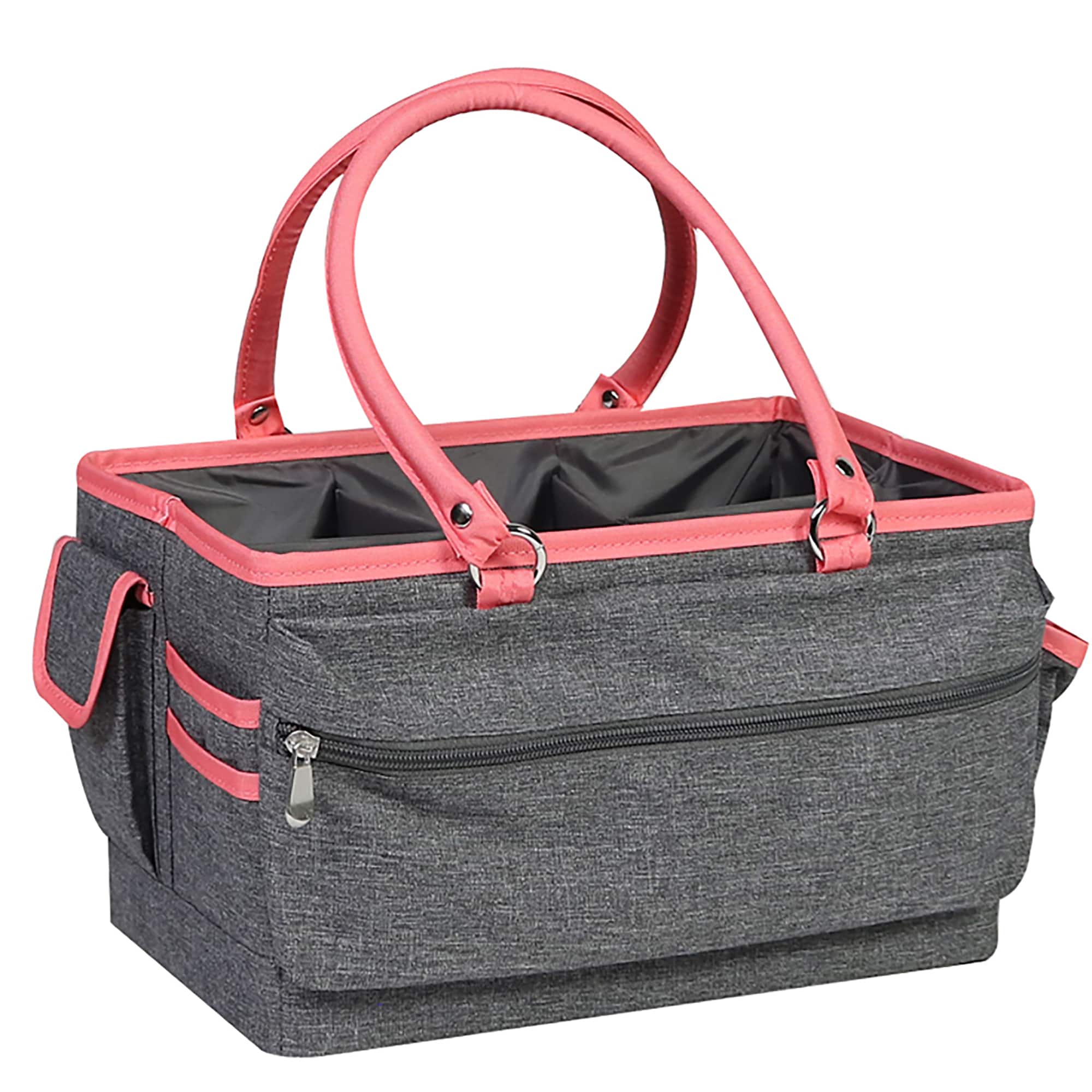 Everything Mary Coral Heather Deluxe Store & Tote Craft Organizer