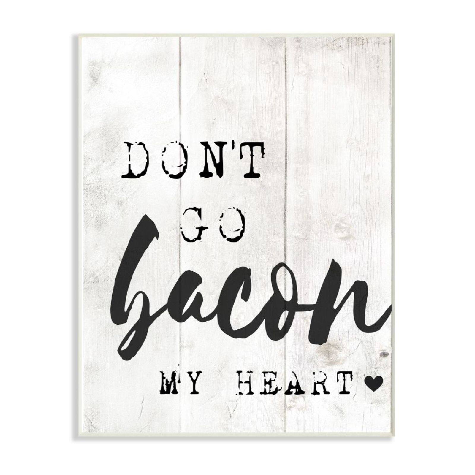 Stupell Industries Bacon My Heart Wall Plaque
