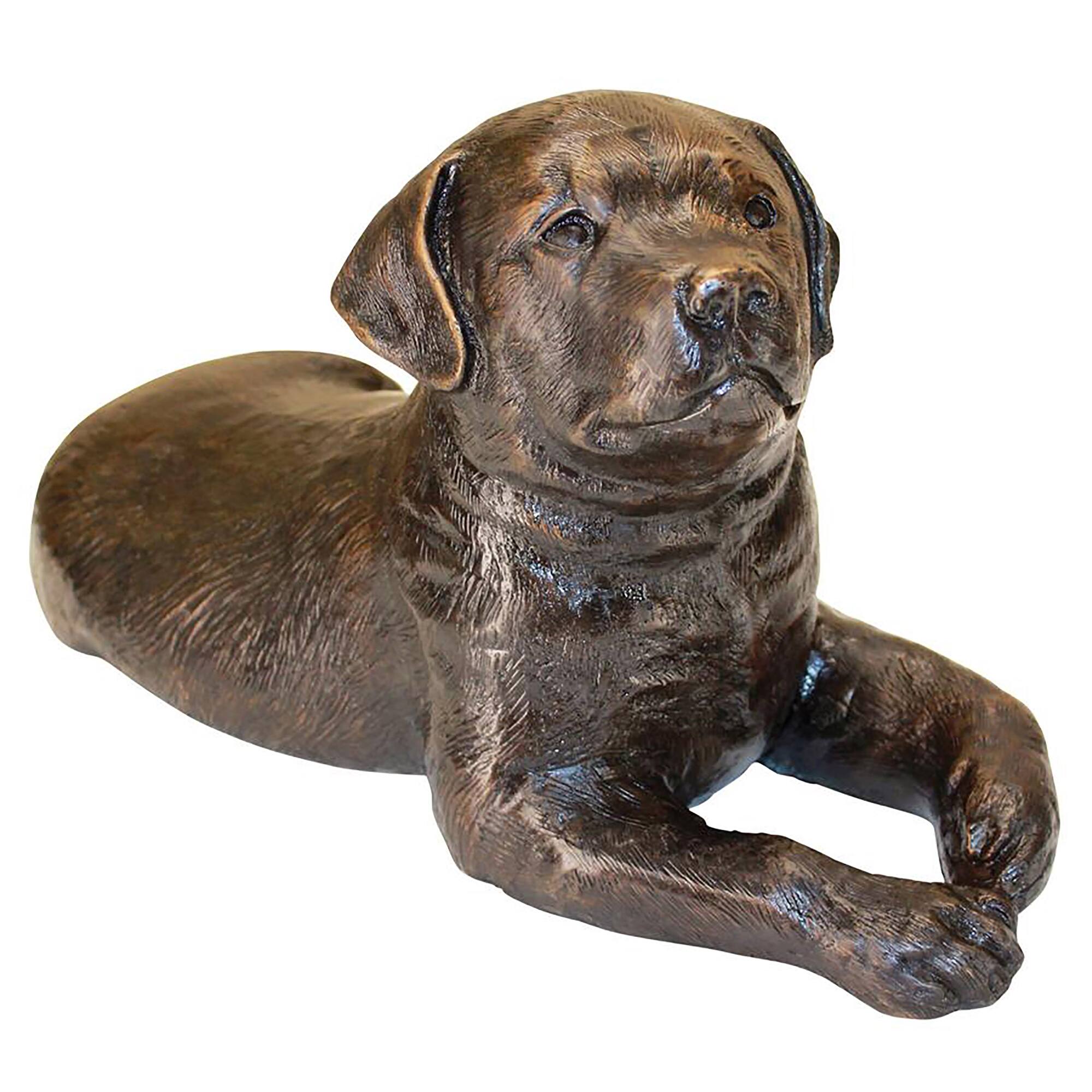 Design Toscano 15&#x22; Cast Bronze Labrador Puppy Garden Statue