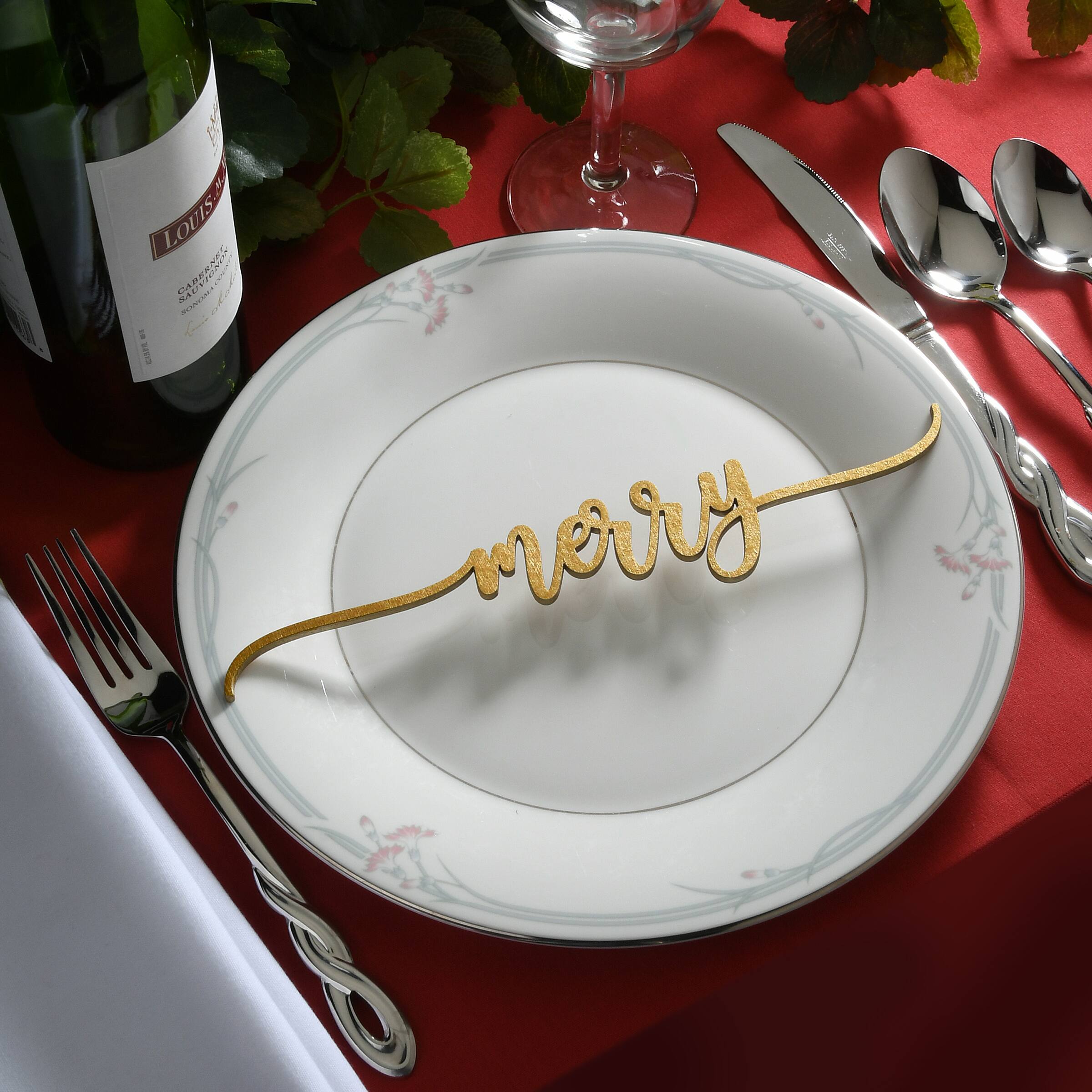 10&#x22; Christmas Place Setting Message D&#xE9;cor, 6ct.