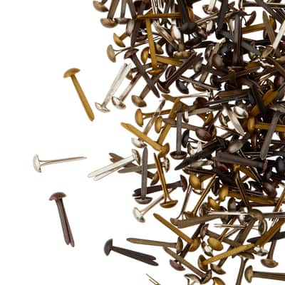 500 Pieces Mini Metal Brads for Crafts, Split Pin Brass Paper