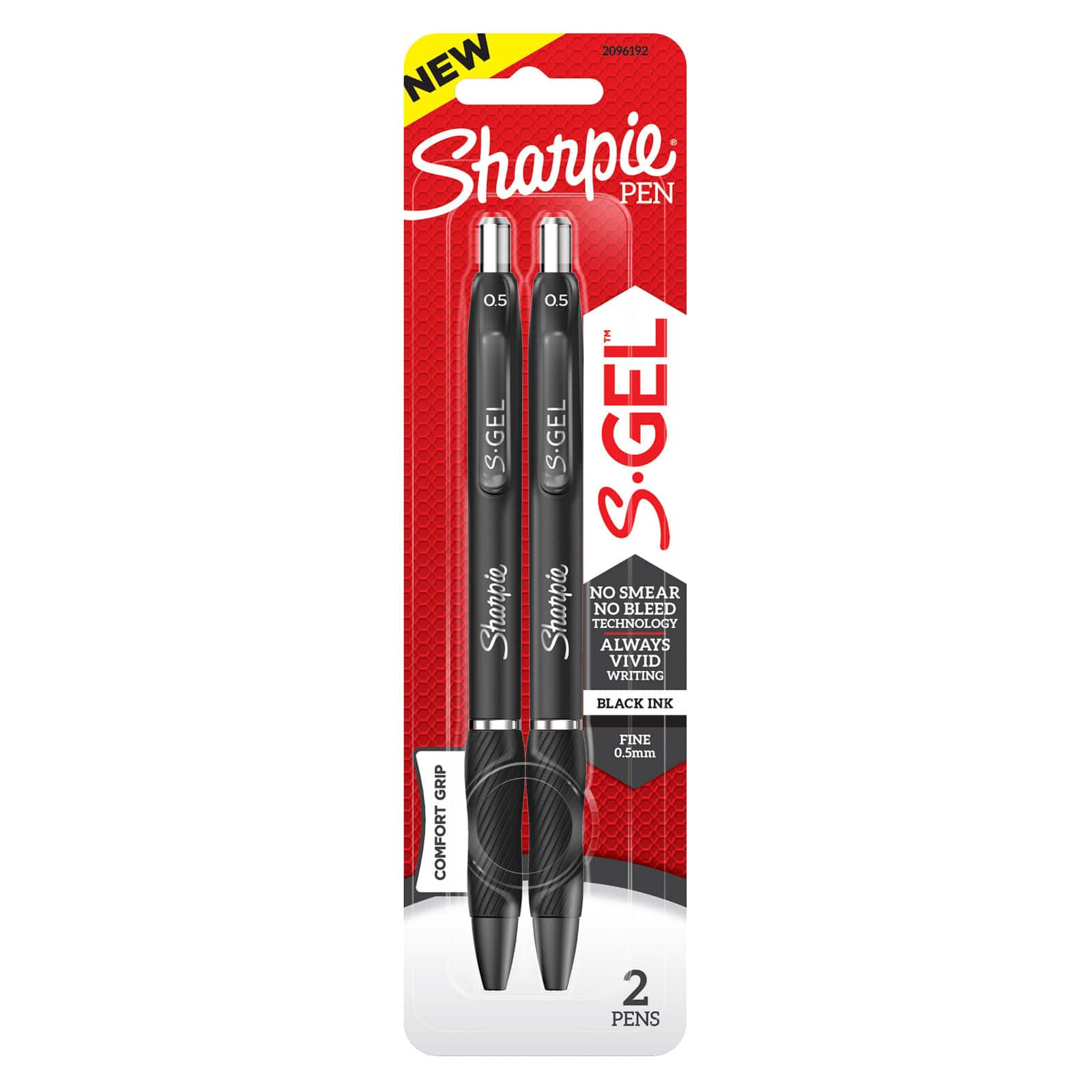 Sharpie® S-Gel™ Black Pens, 2ct.