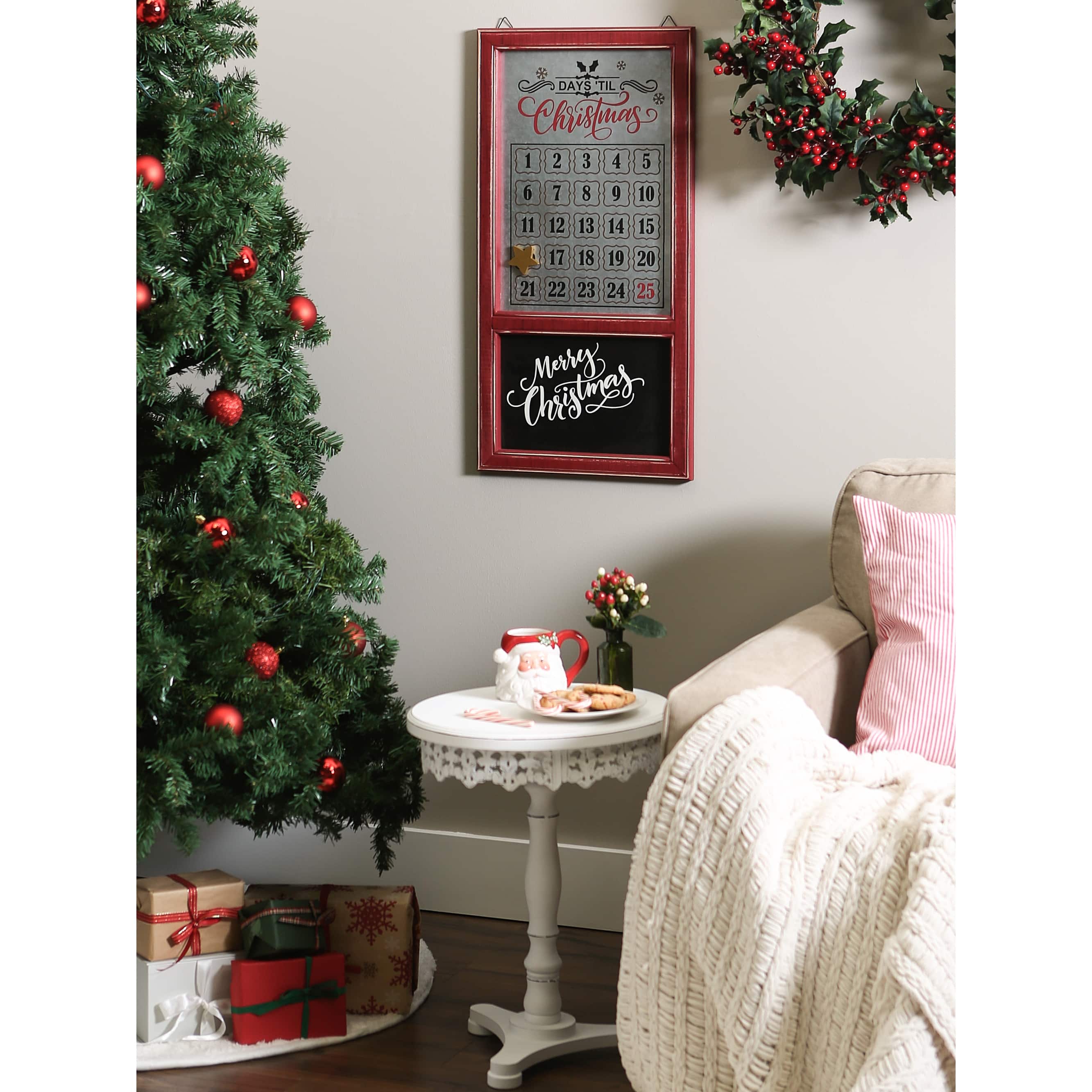 DII&#xAE; Chalkboard &#x26; Galvanized Tin Days &#x27;Til Christmas Advent Calendar