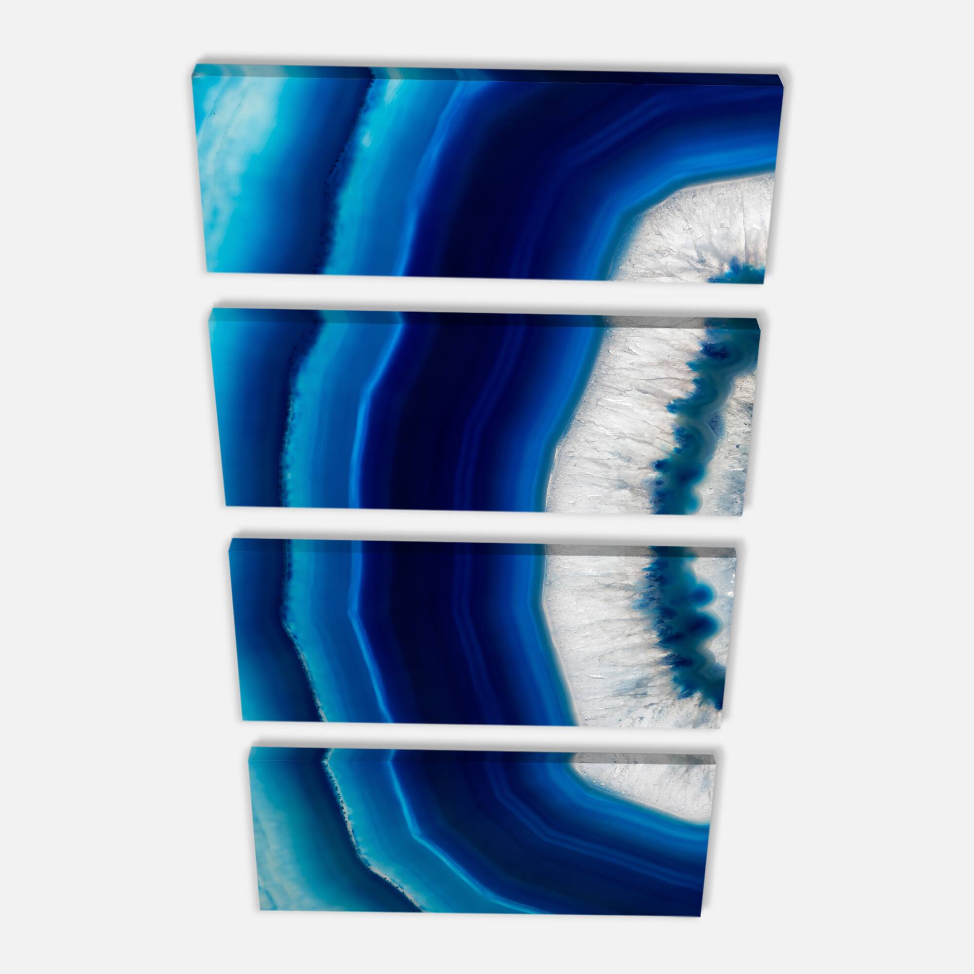 Designart - Blue Agate Crystal - Abstract Canvas art print