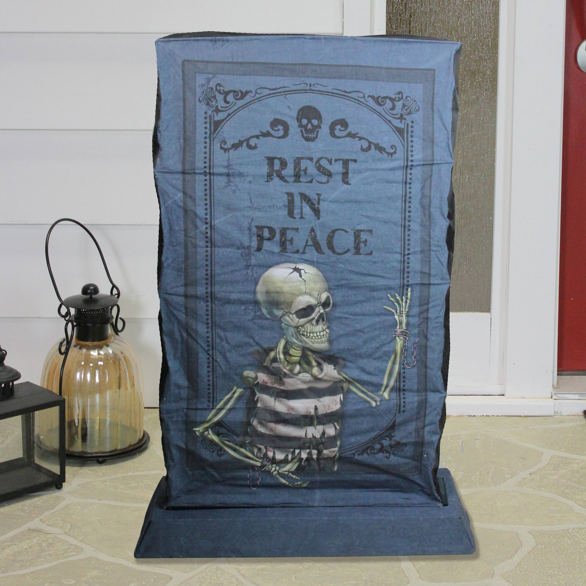 3ft. LED Lighted RIP Tombstone Halloween Outdoor Decoration