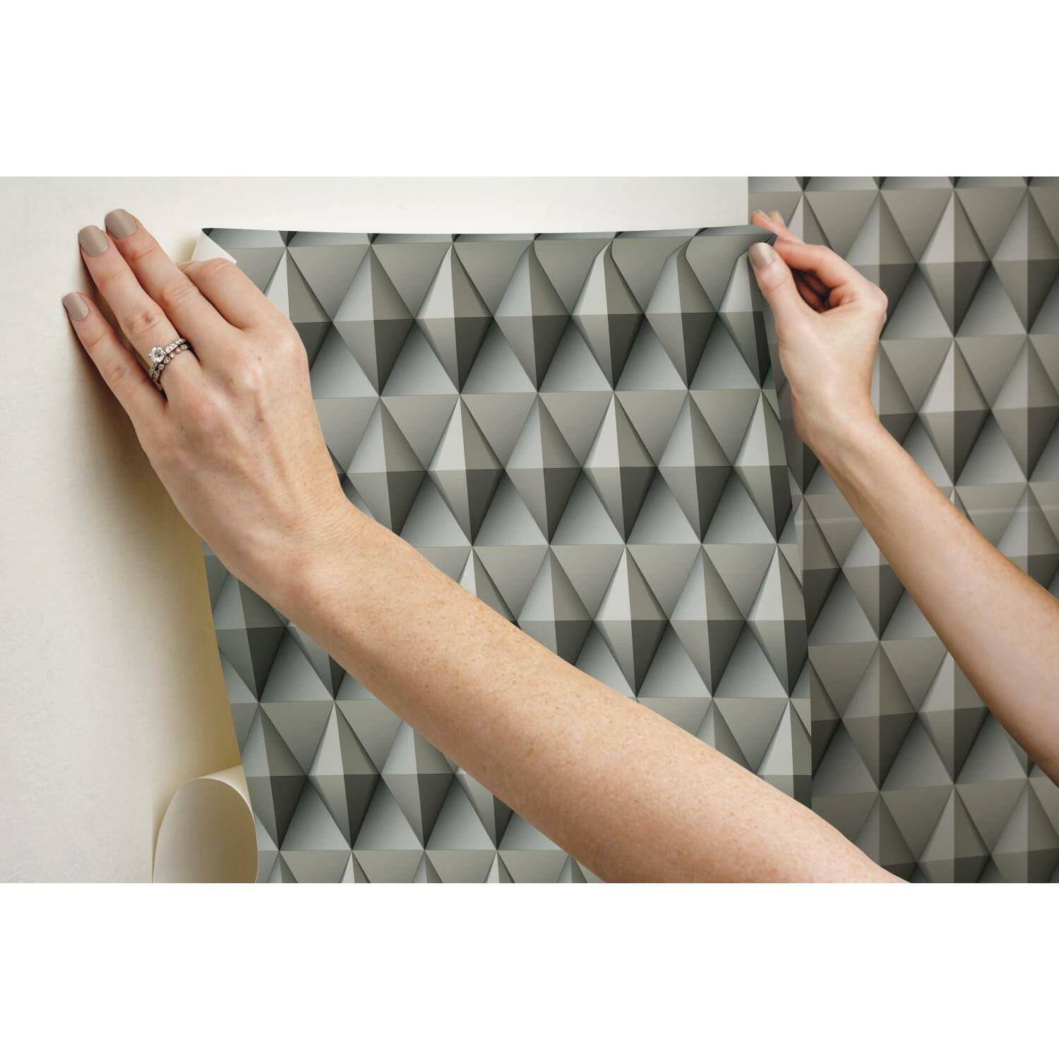 RoomMates Paragon Geometric Peel &#x26; Stick Wallpaper