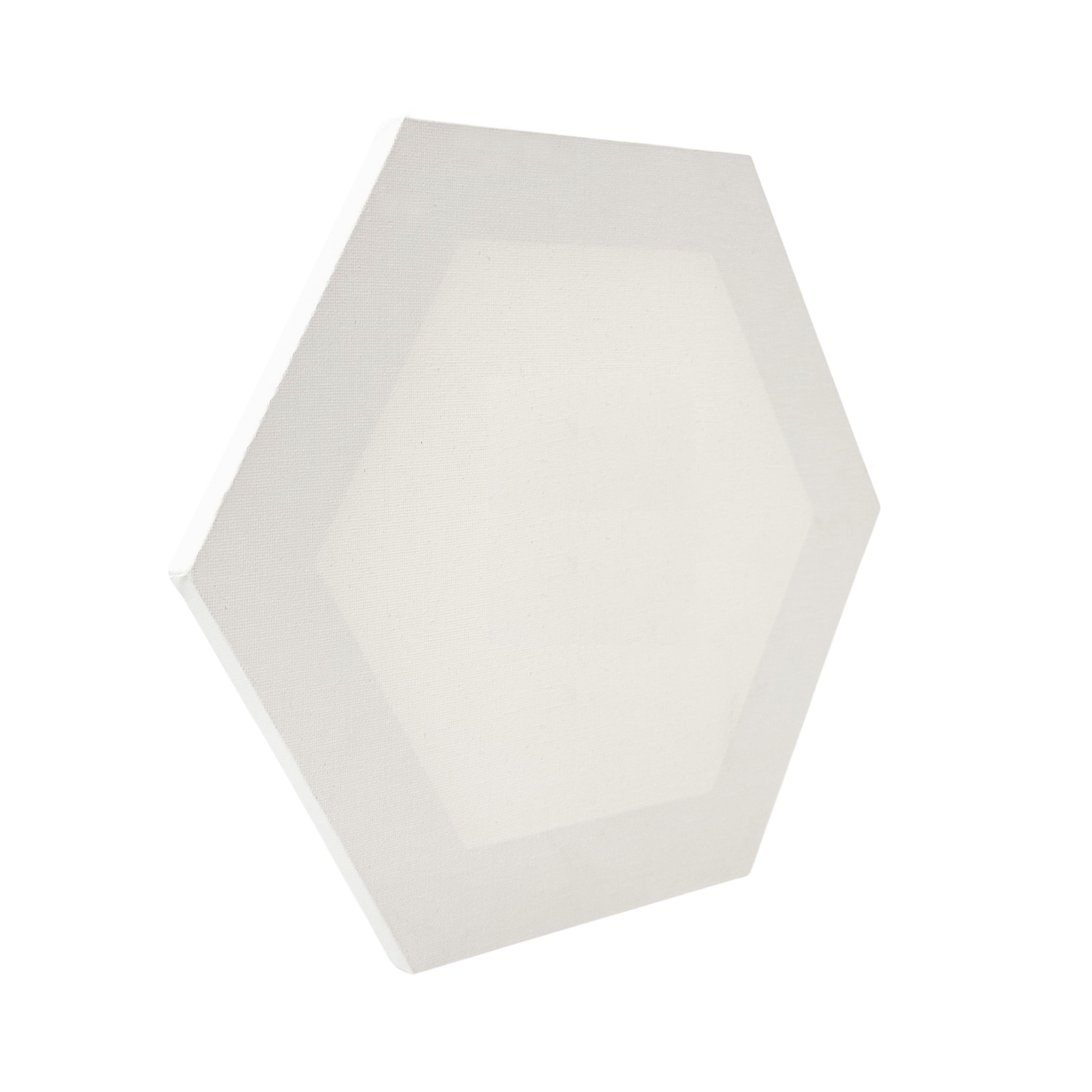 12" x 12" White Hexagon Cotton Duck Canvas by Craft Smart™