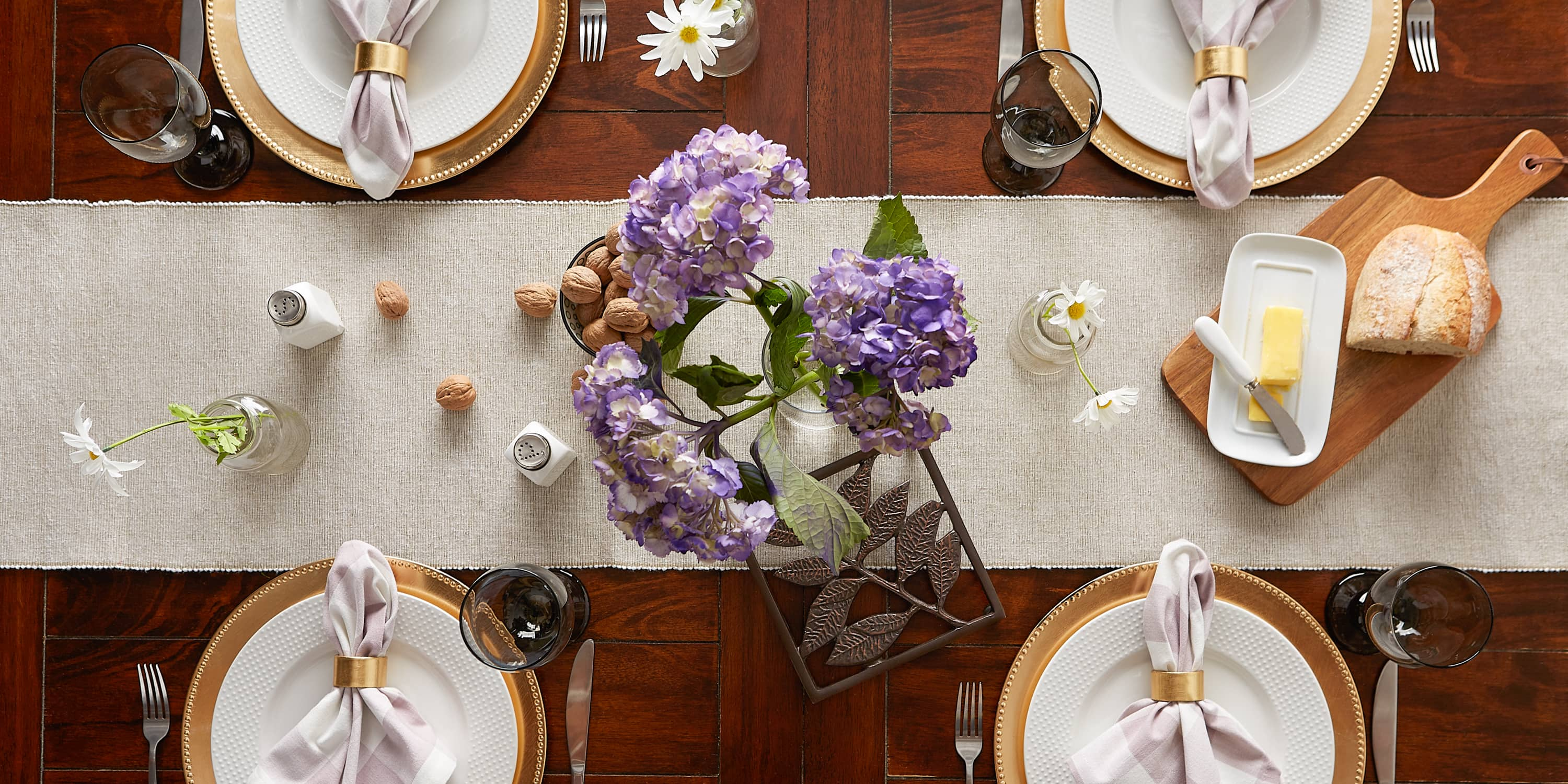 DII&#xAE; 72&#x22; Chambray Ribbed Cotton Table Runner