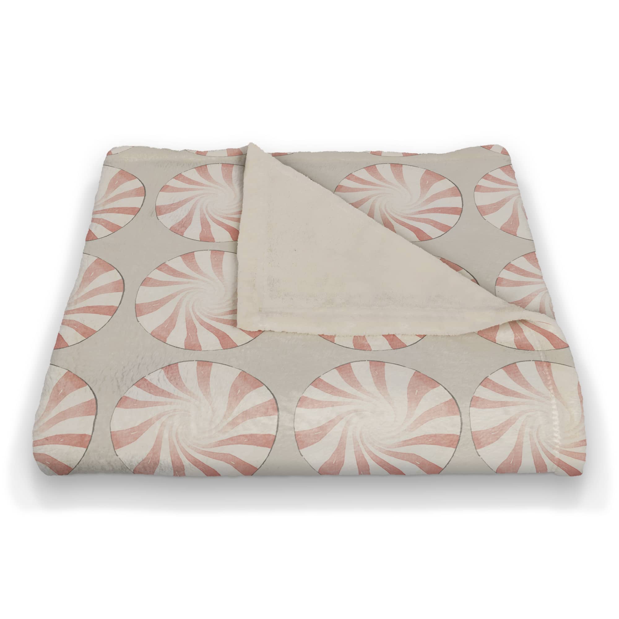 Peppermint Candy 50x60 Coral Fleece Blanket
