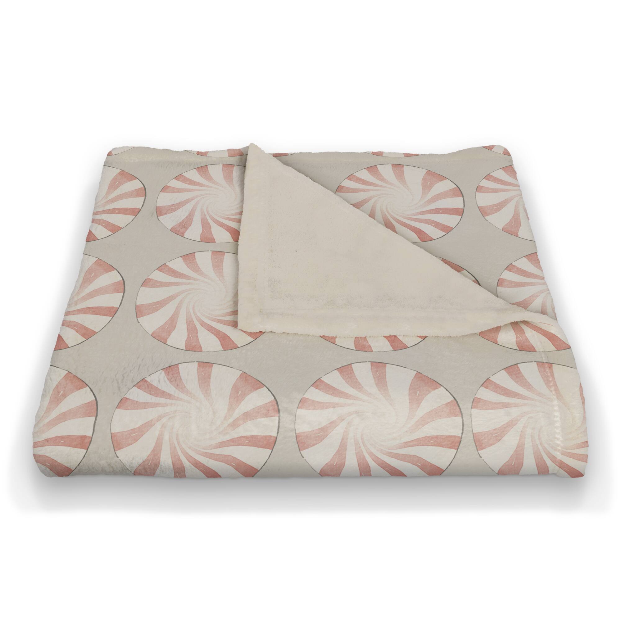 Peppermint Candy 50x60 Coral Fleece Blanket