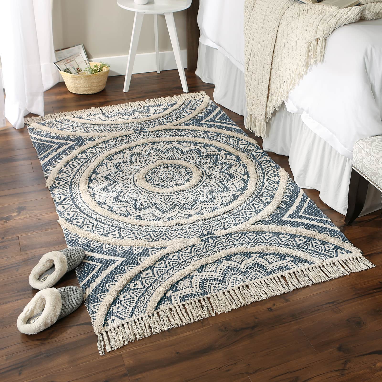 DII® Printed Natural Hand-Loomed Shag Rug
