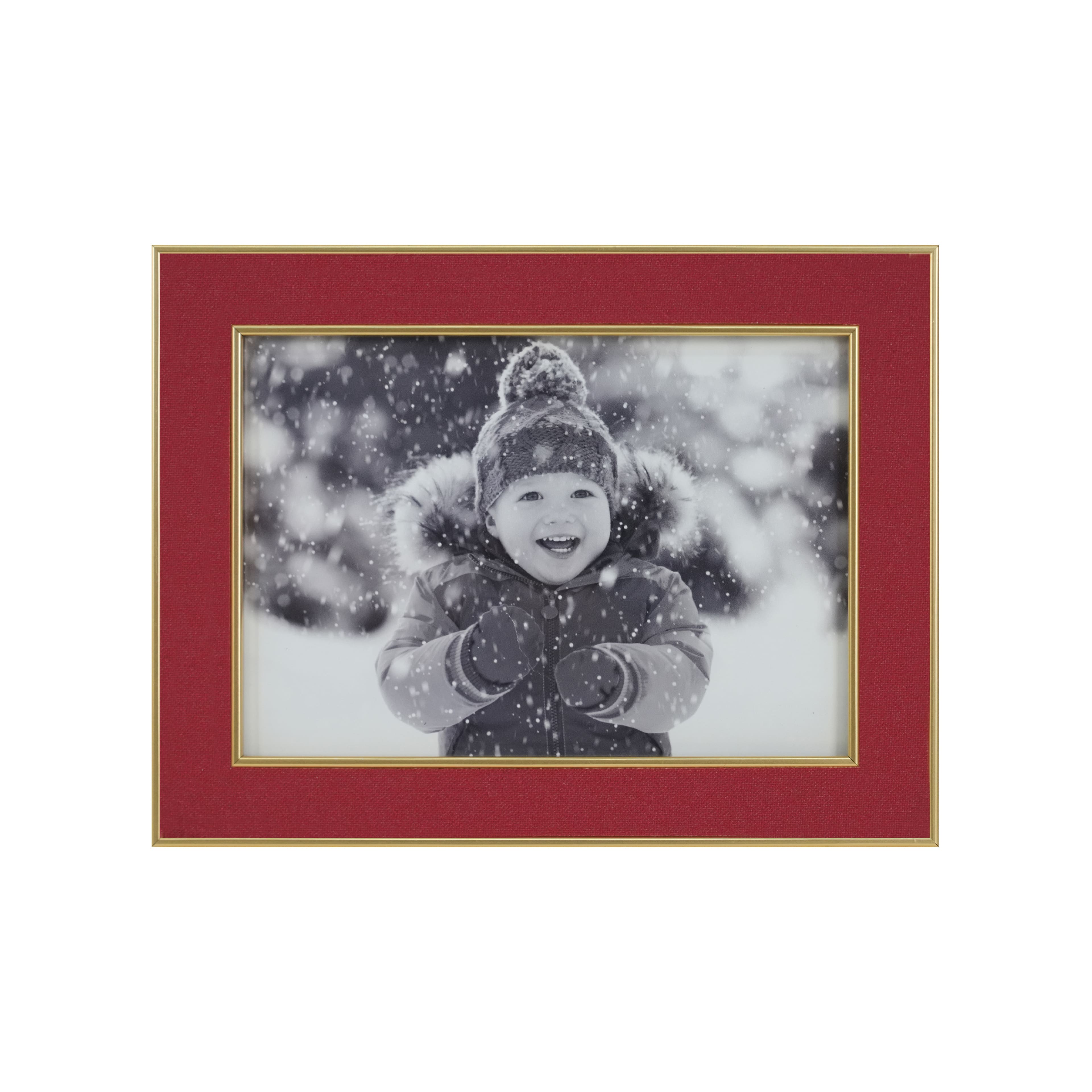 5" x 7" Red & Gold Fabric Plastic Frame by Studio Décor®