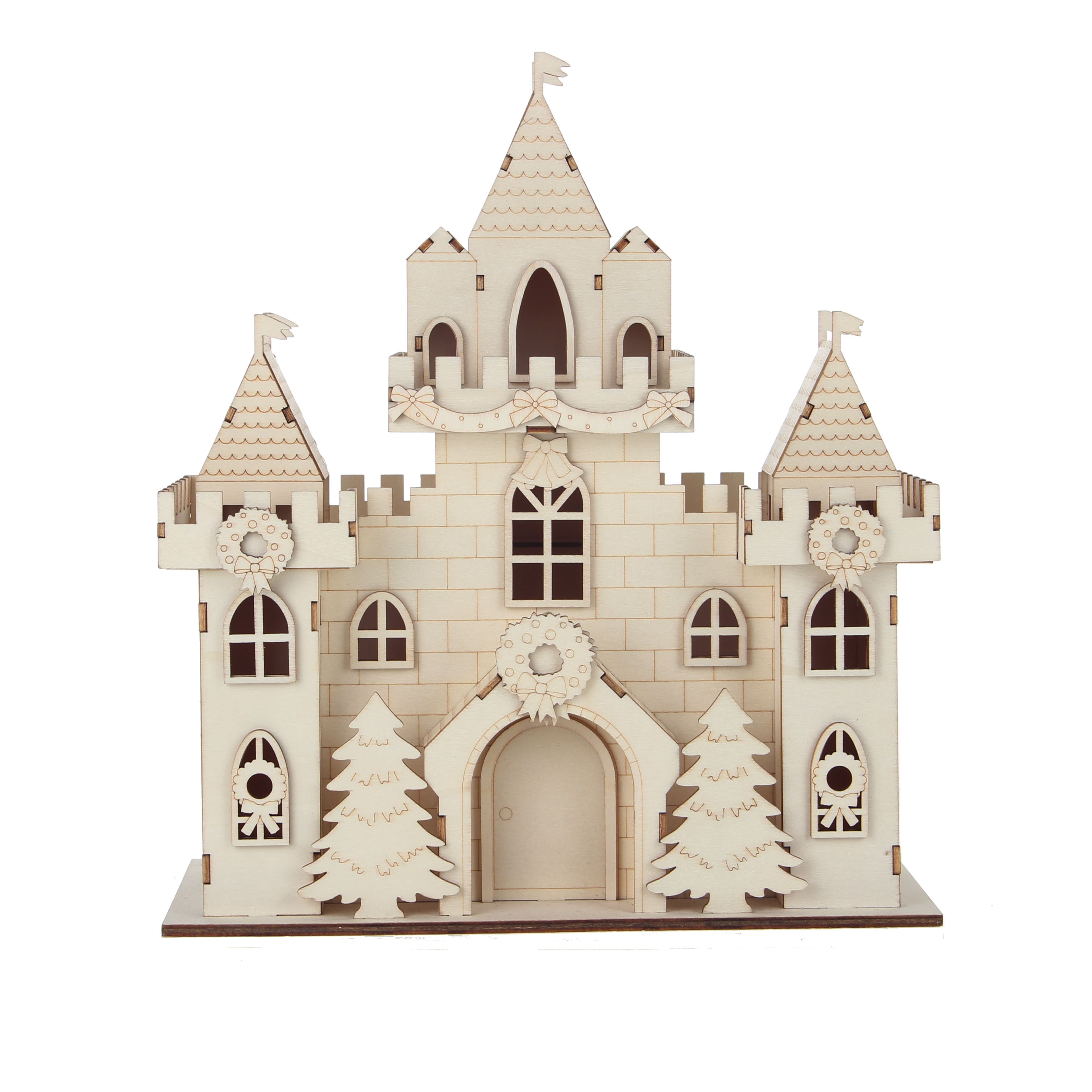 DIY LED Wood Village Large Castle by Make Market&#xAE;