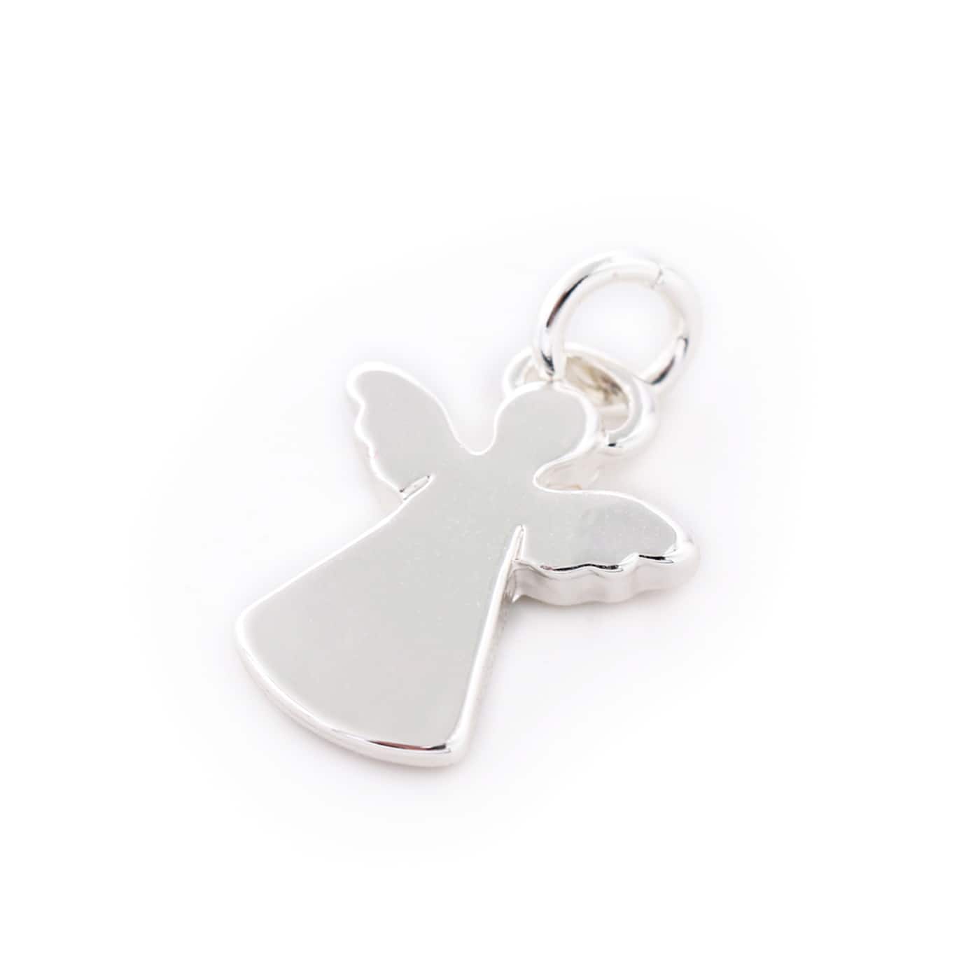 12 Pack: Charmalong™ Silver Plated Angel Charm by Bead Landing™