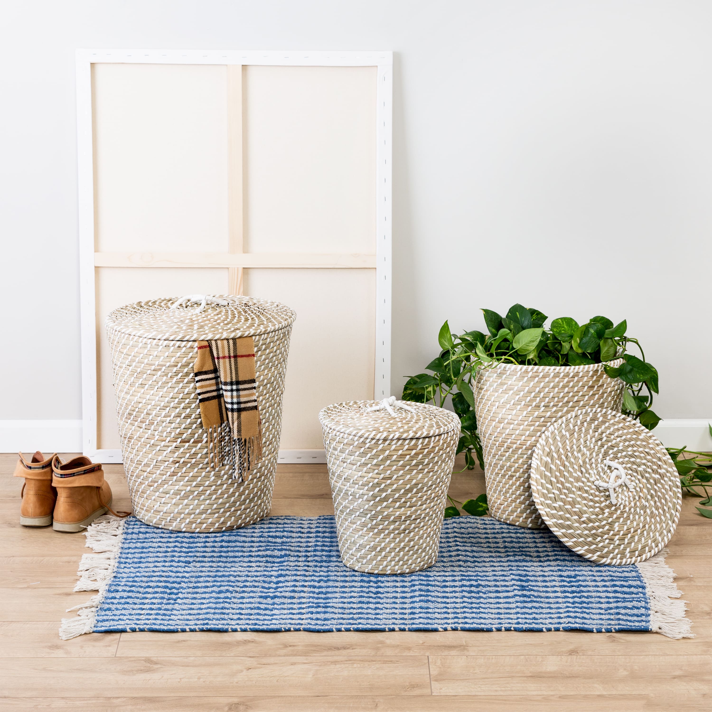Honey Can Do Natural Nesting Seagrass Snake Charmer&#x27;s Baskets, 3ct.