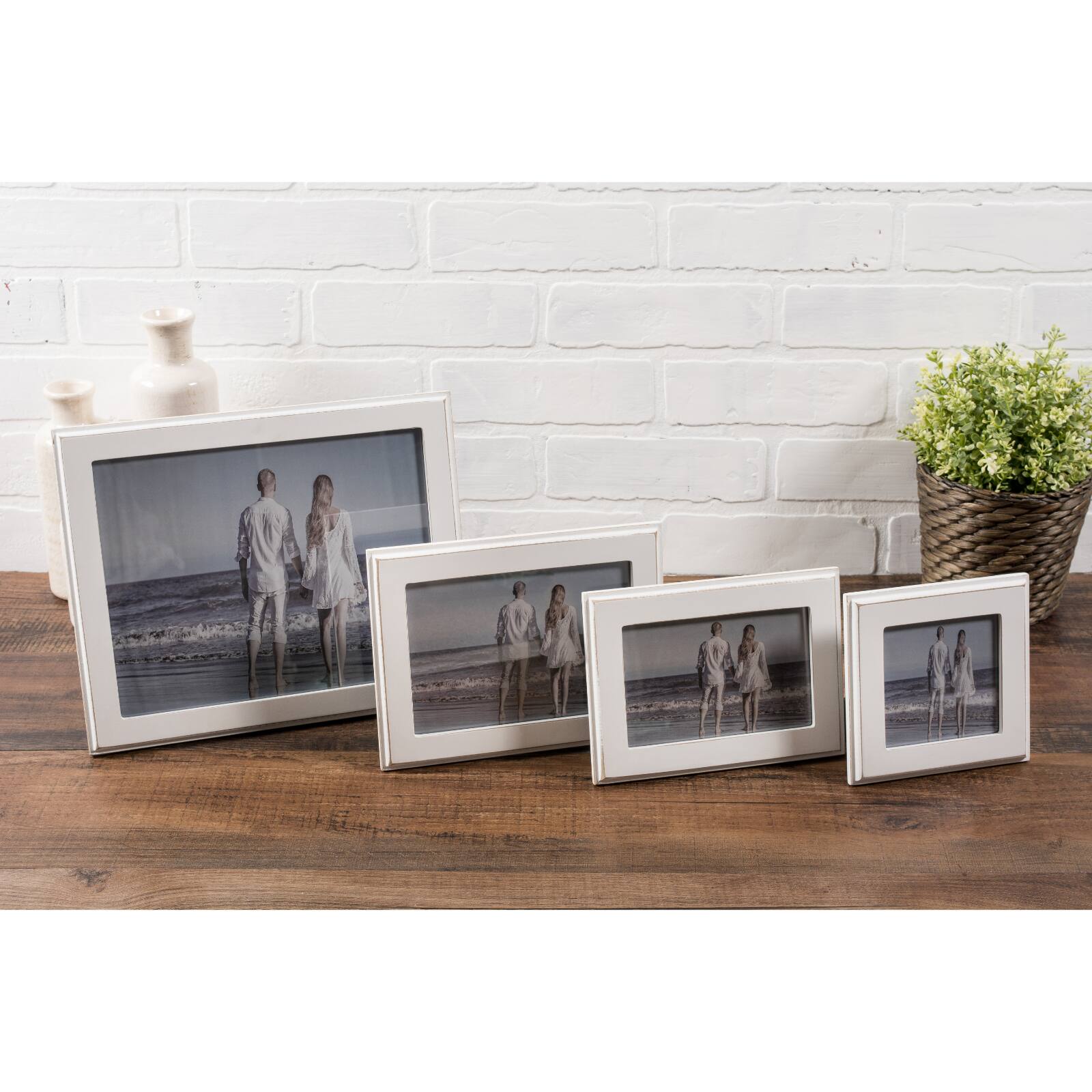 DII® Vintage White Shiplap 8" x 10" Picture Frame