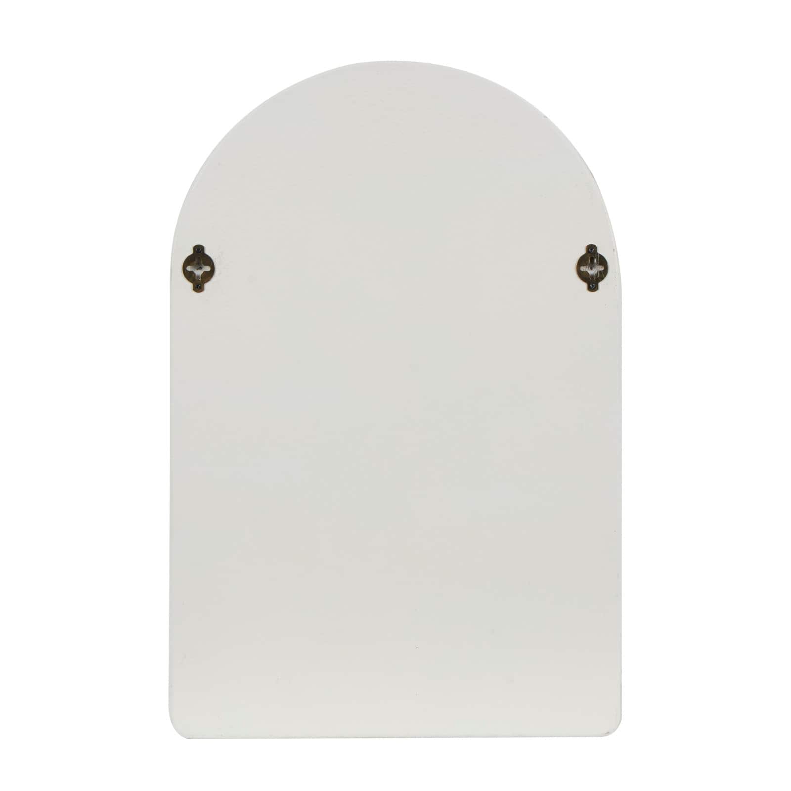 24&#x22; Cream Geometric Arched Wall Shelf