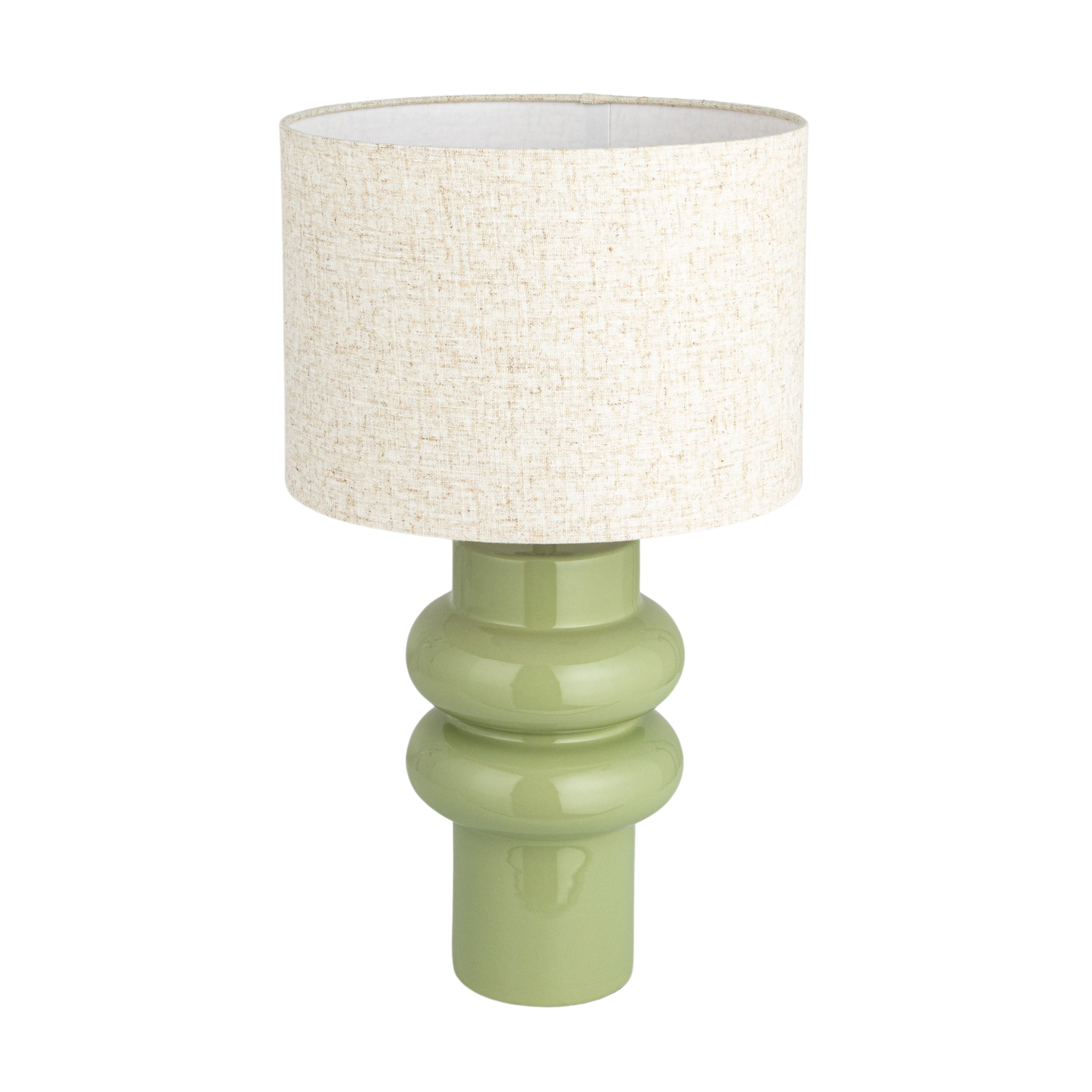 Hello Honey® 20.5" Stoneware Table Lamp with Linen Shade and Inline Switch
