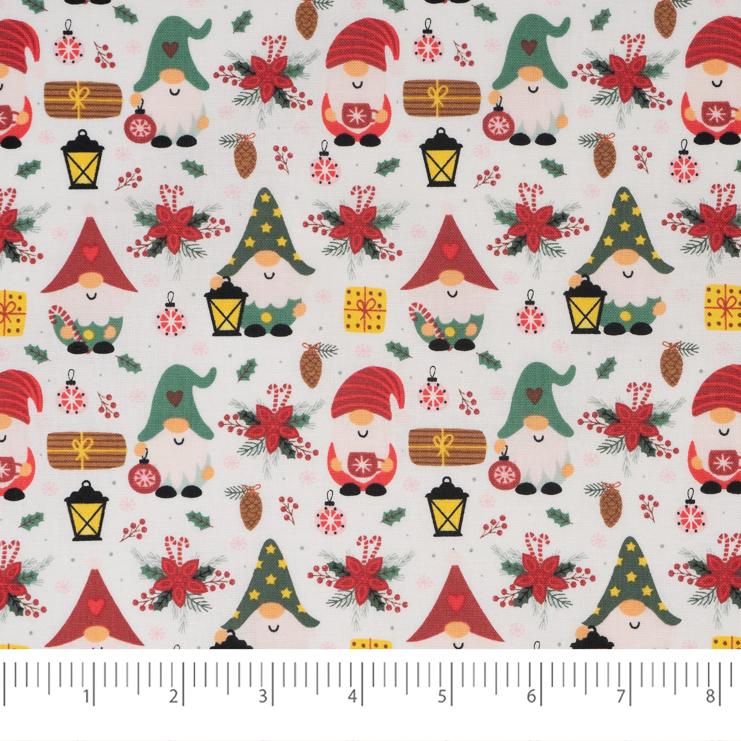 SINGER Christmas Holiday Gnomes Cotton Fabric