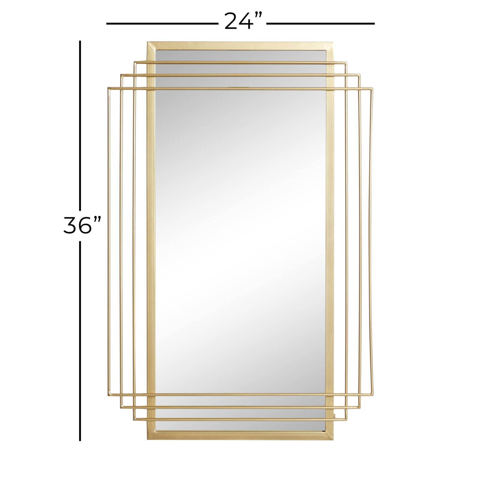 CosmoLiving by Cosmopolitan Gold Glam Metal Wall Mirror