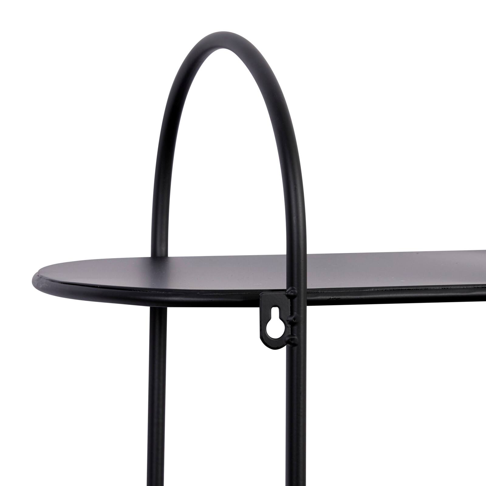 Black Iron Modern Wall Shelves, 28" x 28" x 8"