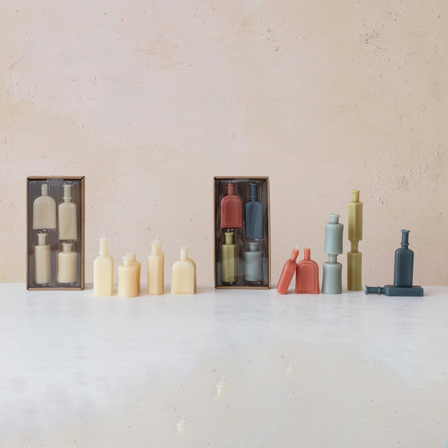Hello Honey&#xAE; Cream Unscented Bottle-Shaped Candle Set