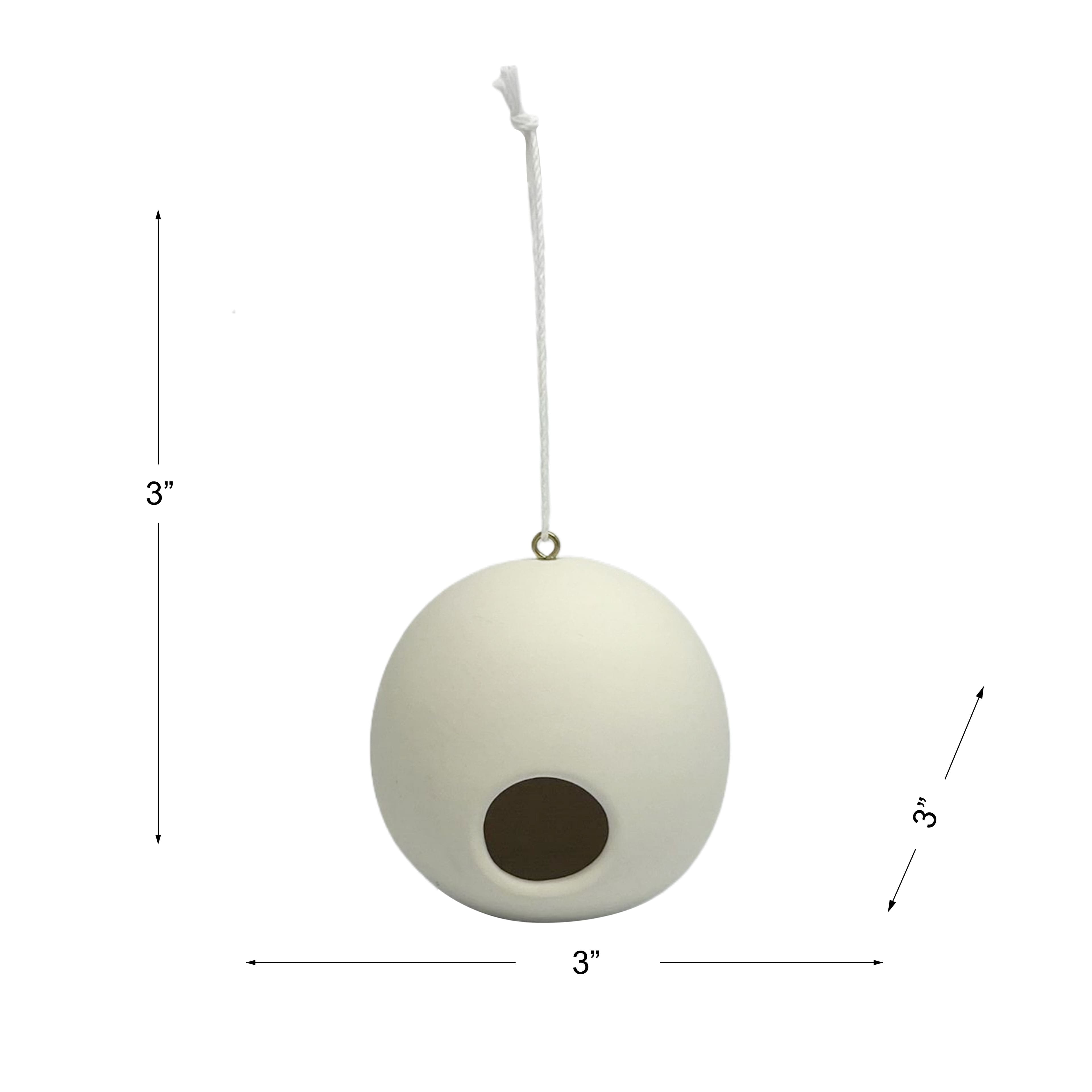 Mini Round Ceramic Birdhouse by Make Market®