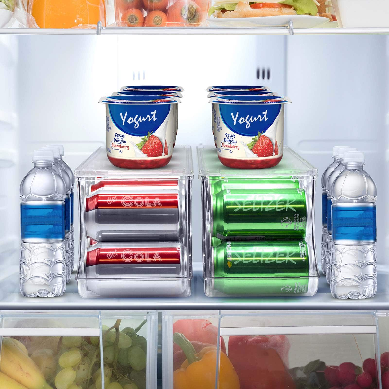 Sorbus Clear 12-Can Soda Can Organizer