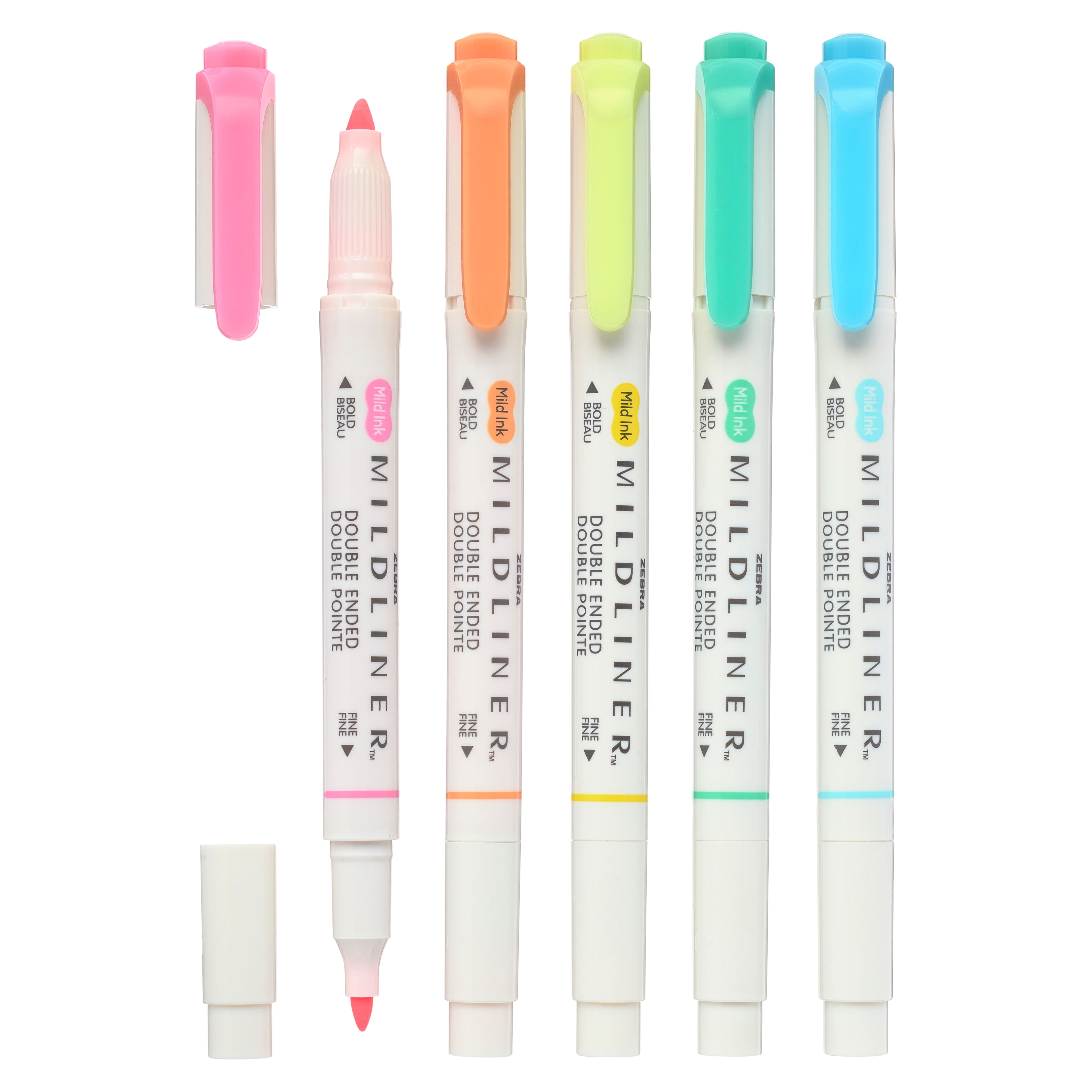 Zebra Mildliner Double Ended Creative Markers - Fluorescent and