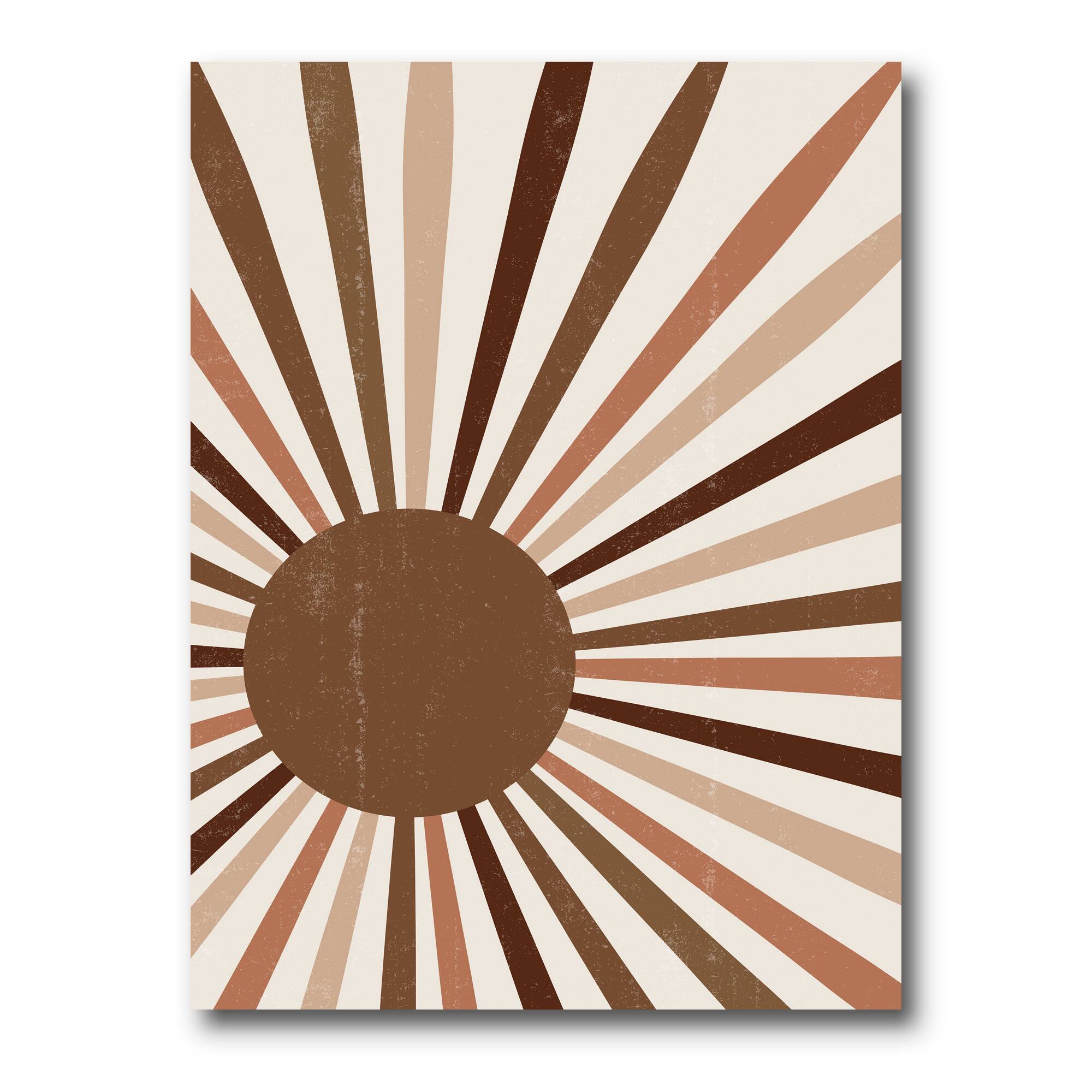 Designart - Minimalist Bright Shining Terracotta Sun Rays