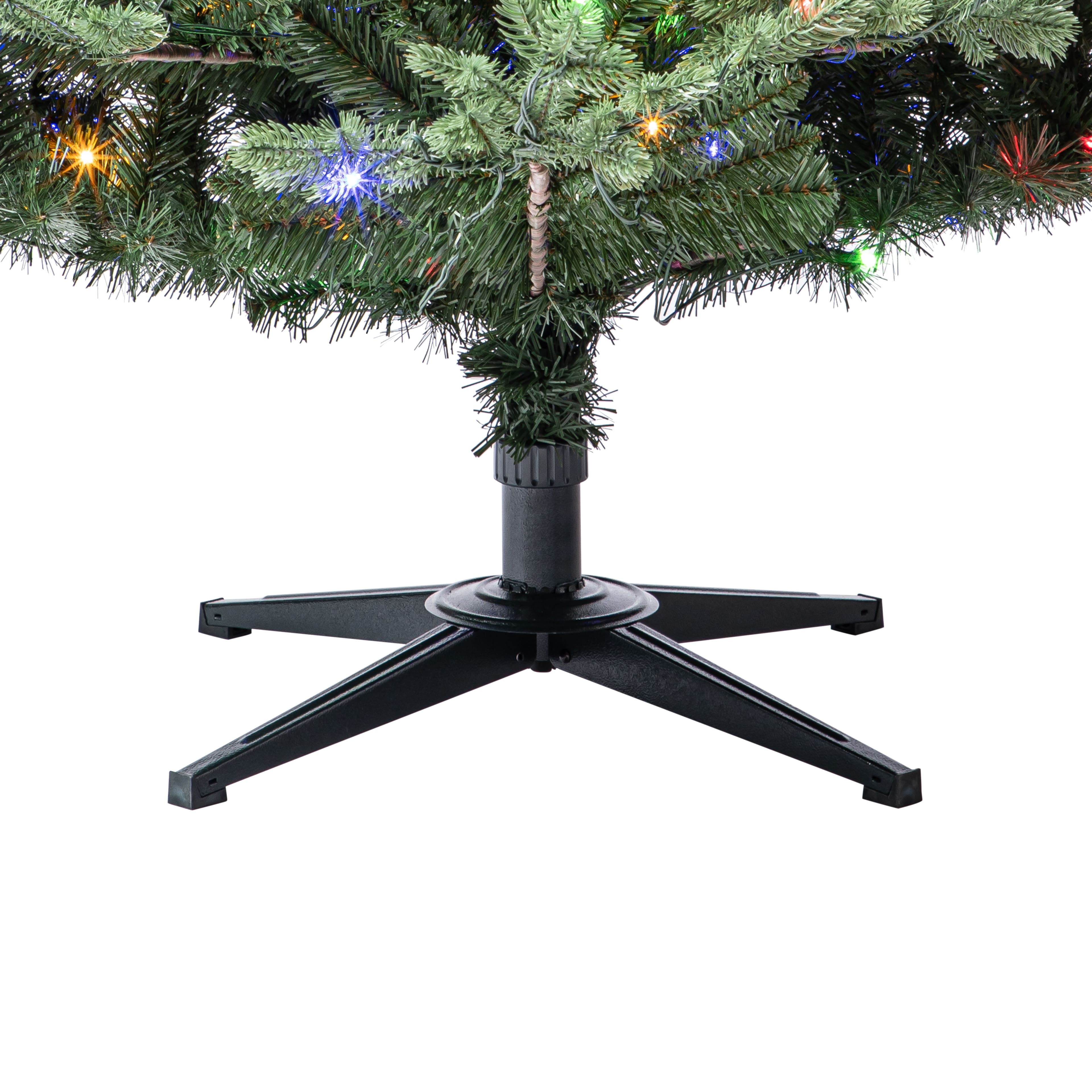 Ashland 10671960 7.5ft. Pre-Lit Balkan Spruce Quick Set® Artificial Christmas Tree, Color-Changing LED Lights